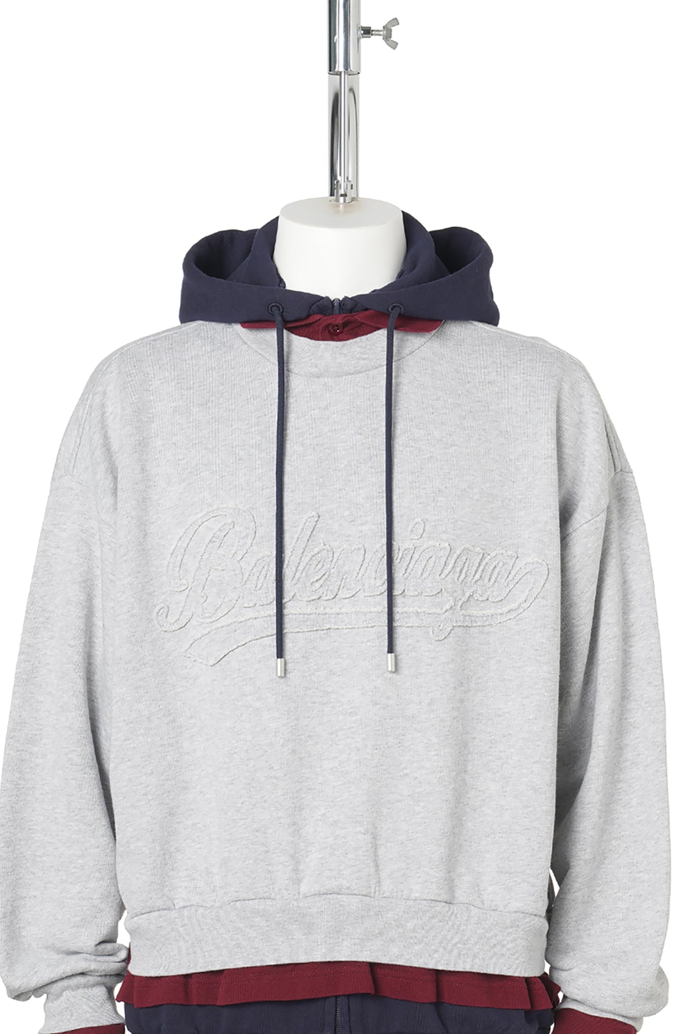 LAYERED REGULAR FIE CREWNECK / 1302:HEATHER GREY