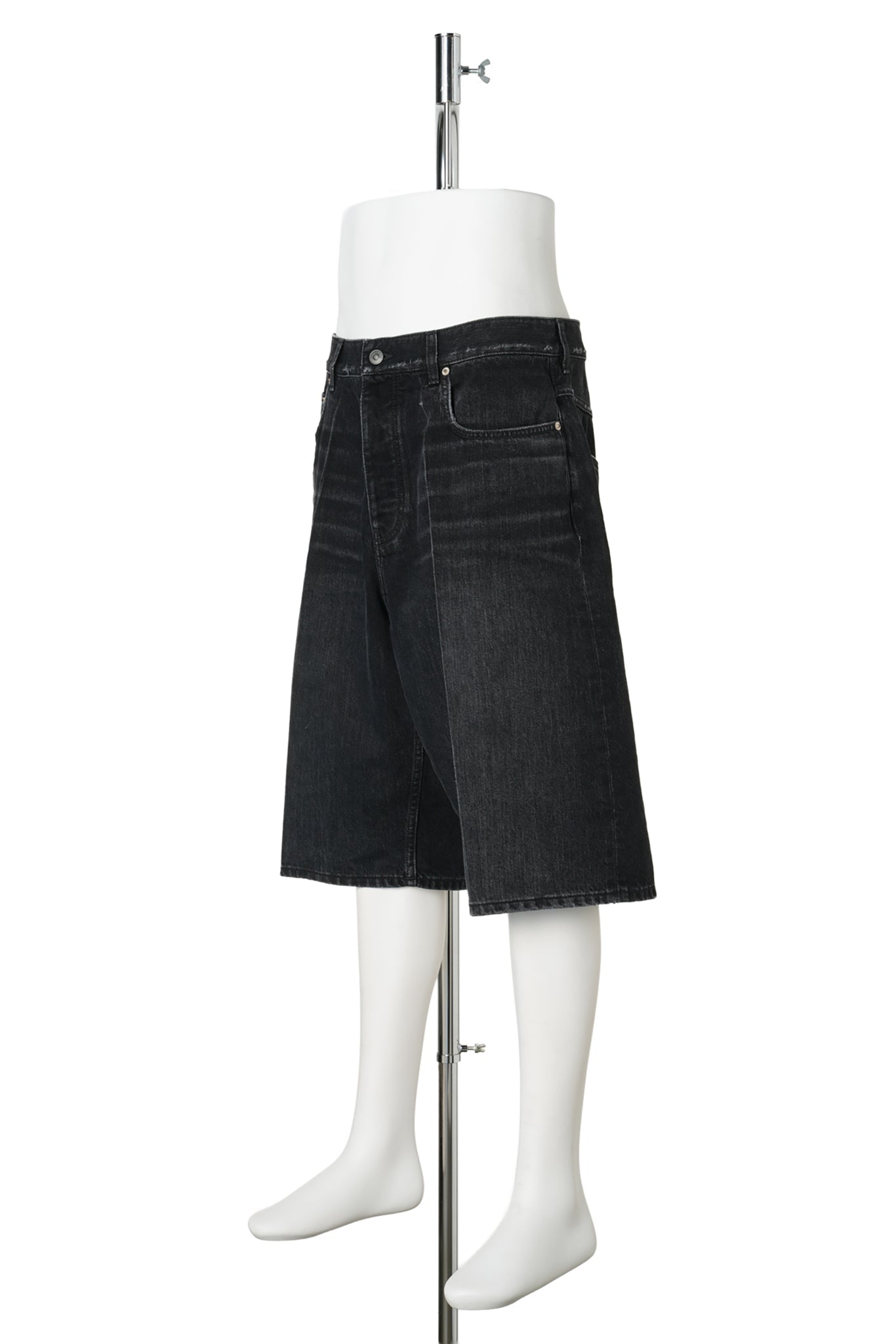 DENIM STAY PRESS SHORTS / 1000:BLACK