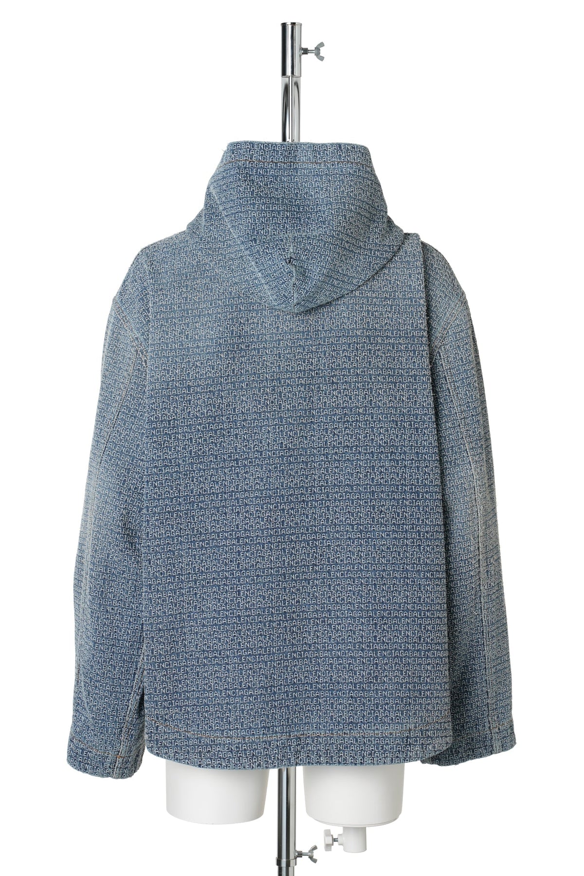 ALL OVER EMBRO HOODED JACKET / 5002:DARK BLUE