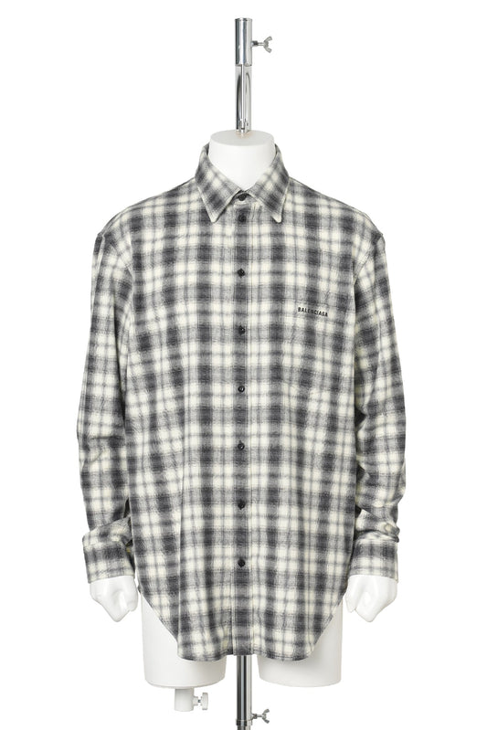 REGULAR FIT SHIRT / 9040:WHITE/BLACK