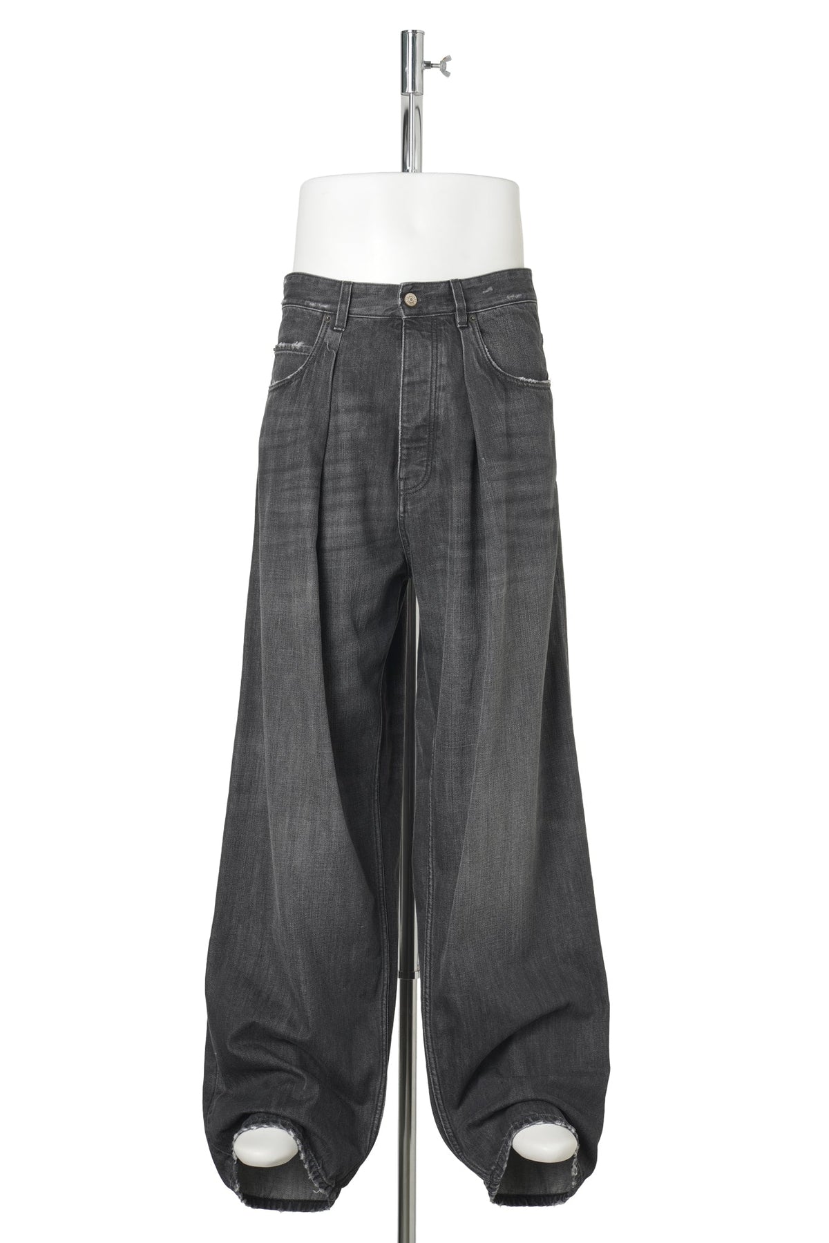 PLEATED BAGGY JEANS / 1227:DARK ICED GREY