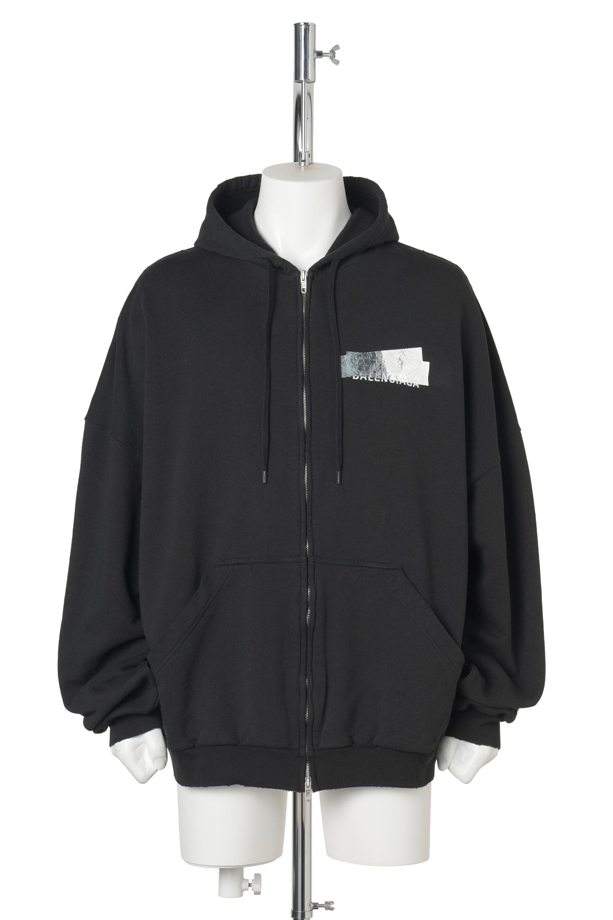 LARGE ZIP-UP HOODIE / 1000:BLACK