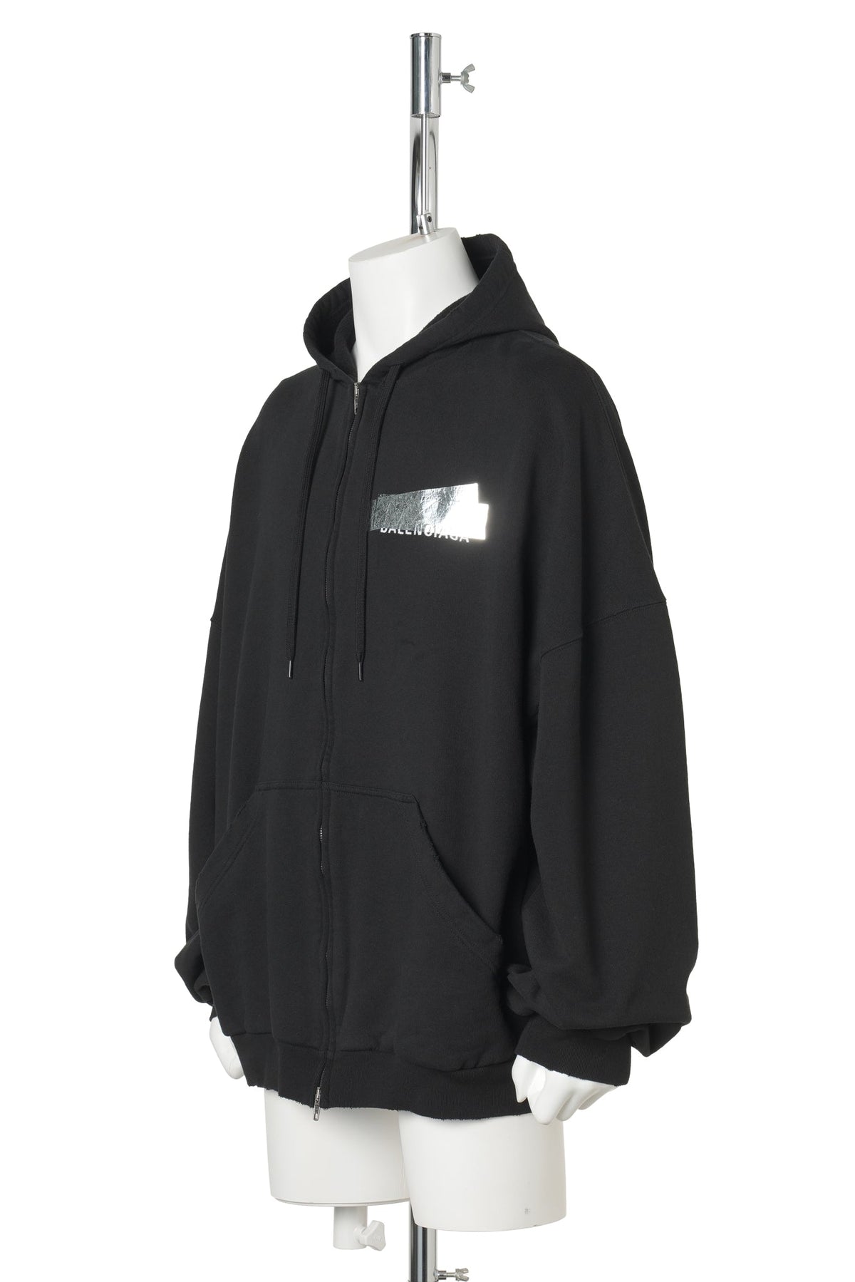 LARGE ZIP-UP HOODIE / 1000:BLACK