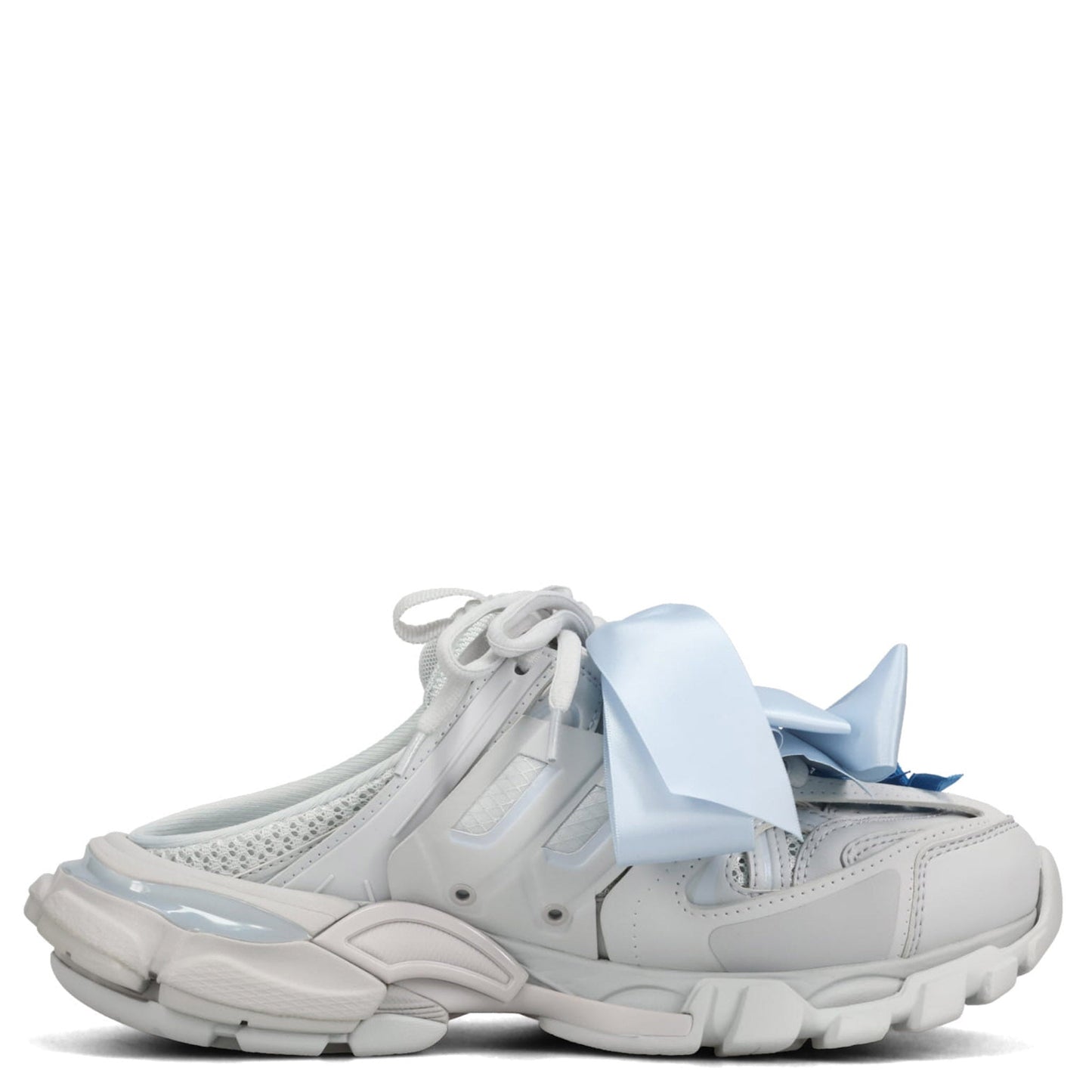 W TRACK MULE BOW / 1140:GREY MIX/LIGHT BLUE