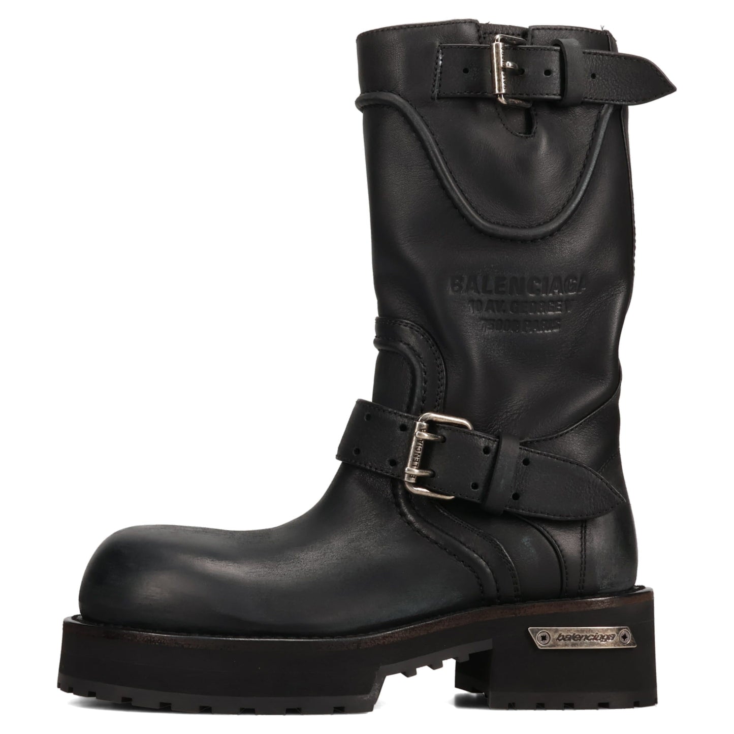 W VENOM BOOTIE LEATHER/BUCKLES / 1080:BLACK/SILVER