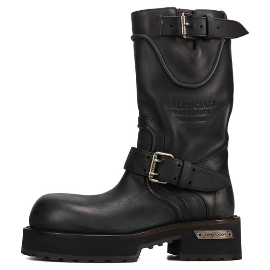 W VENOM BOOTIE LEATHER/BUCKLES / 1080:BLACK/SILVER