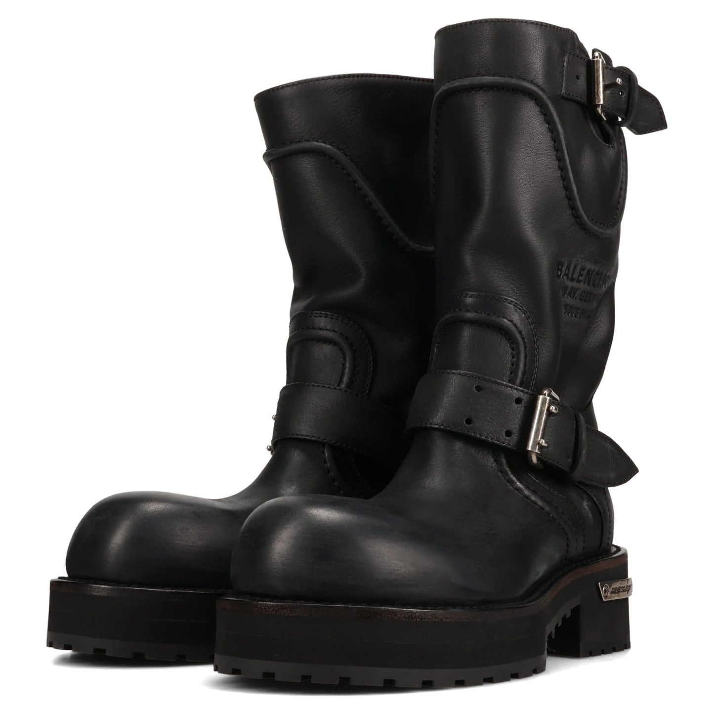W VENOM BOOTIE LEATHER/BUCKLES / 1080:BLACK/SILVER