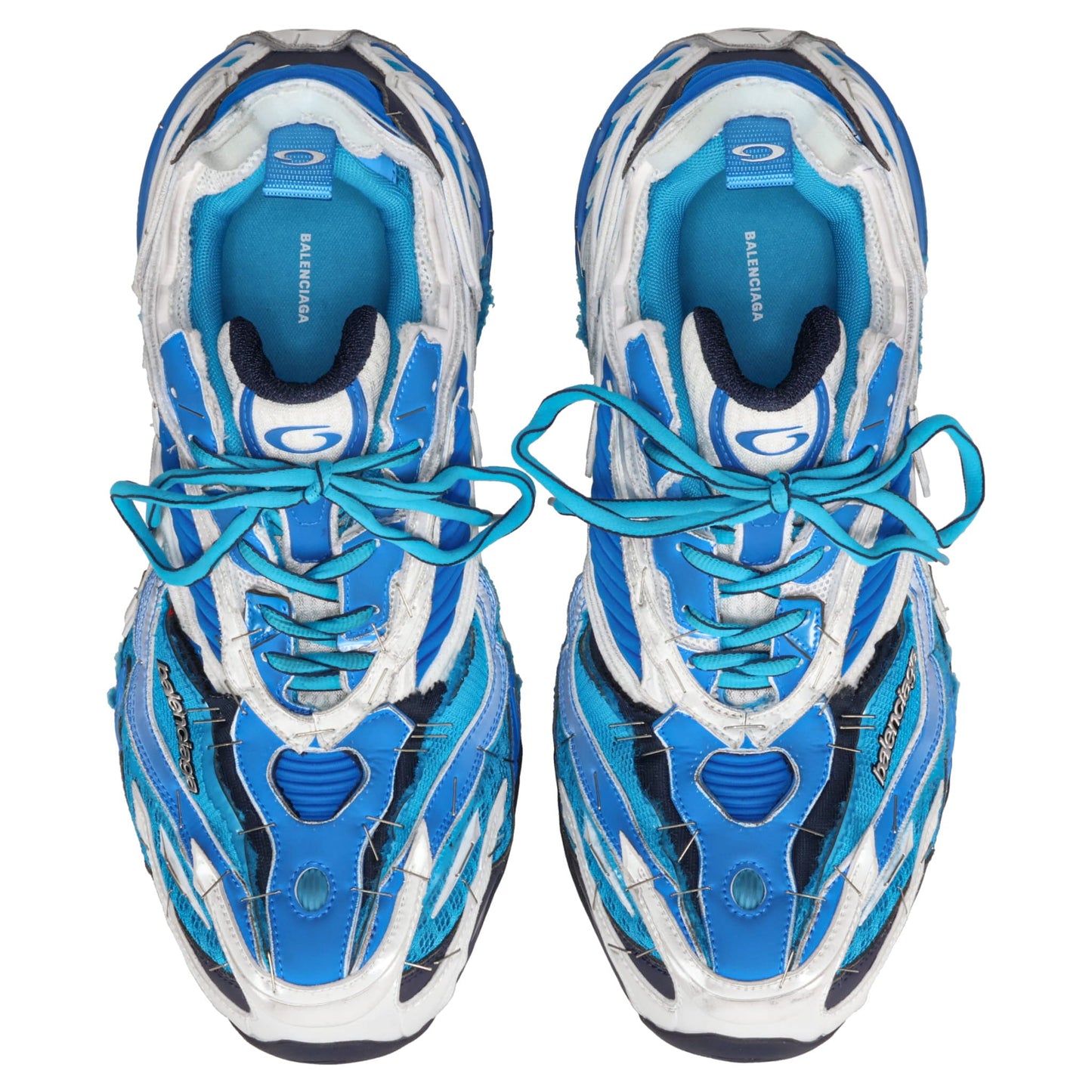 SOLELESS SNEAKER / 4491:BLU MIX/WHT/SILV