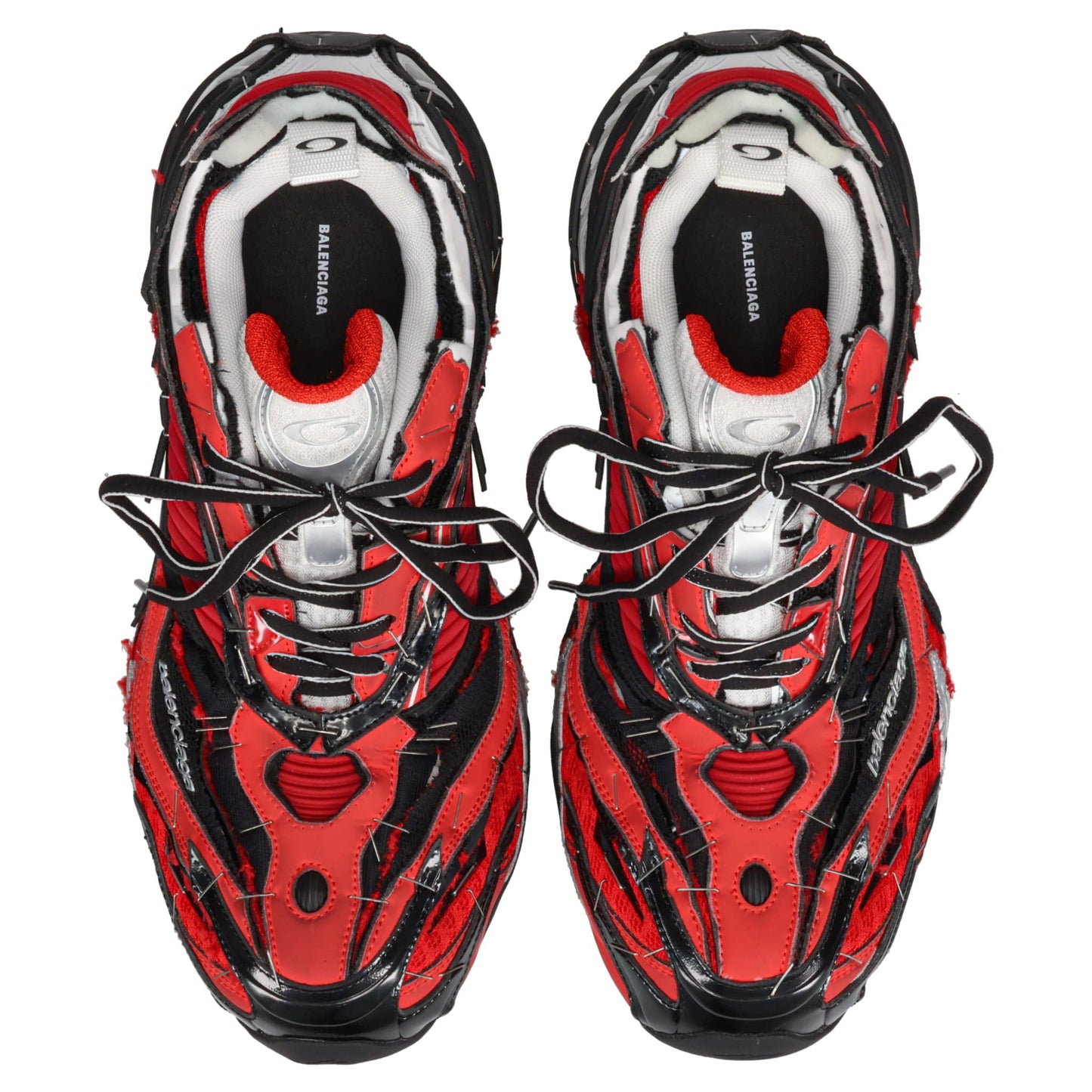 SOLELESS SNEAKER / 6119:RED/BLK/SILV/WHIT