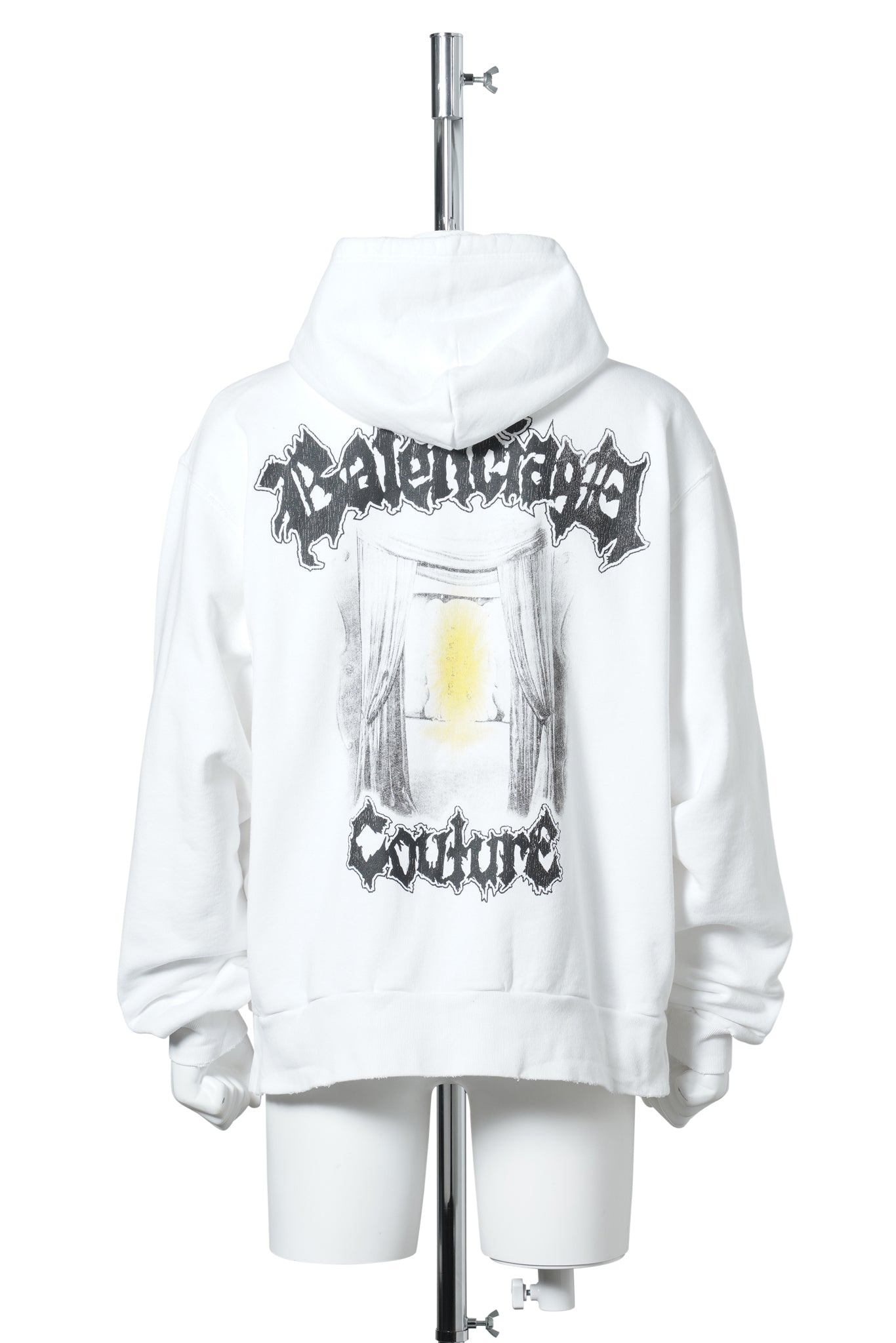 OVERSIZED ZIP-UP HOODIE / 9000:WHITE