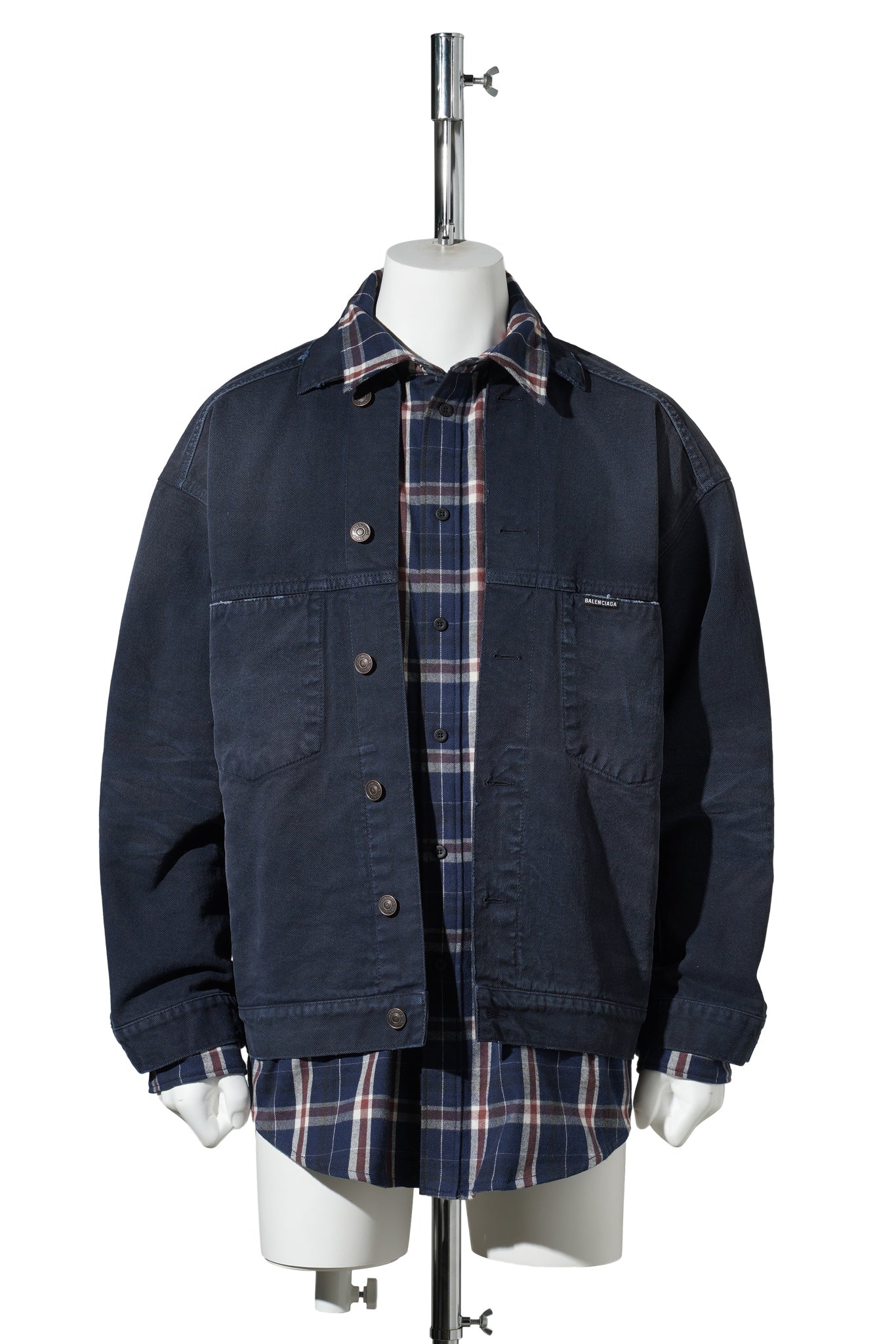 PATCHED SHIRT JACKET / 8074:NAVY/DIRTY DARK BLUE