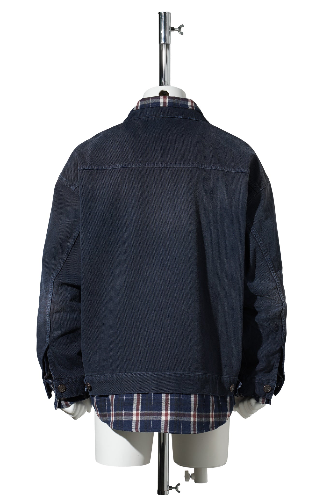 PATCHED SHIRT JACKET / 8074:NAVY/DIRTY DARK BLUE