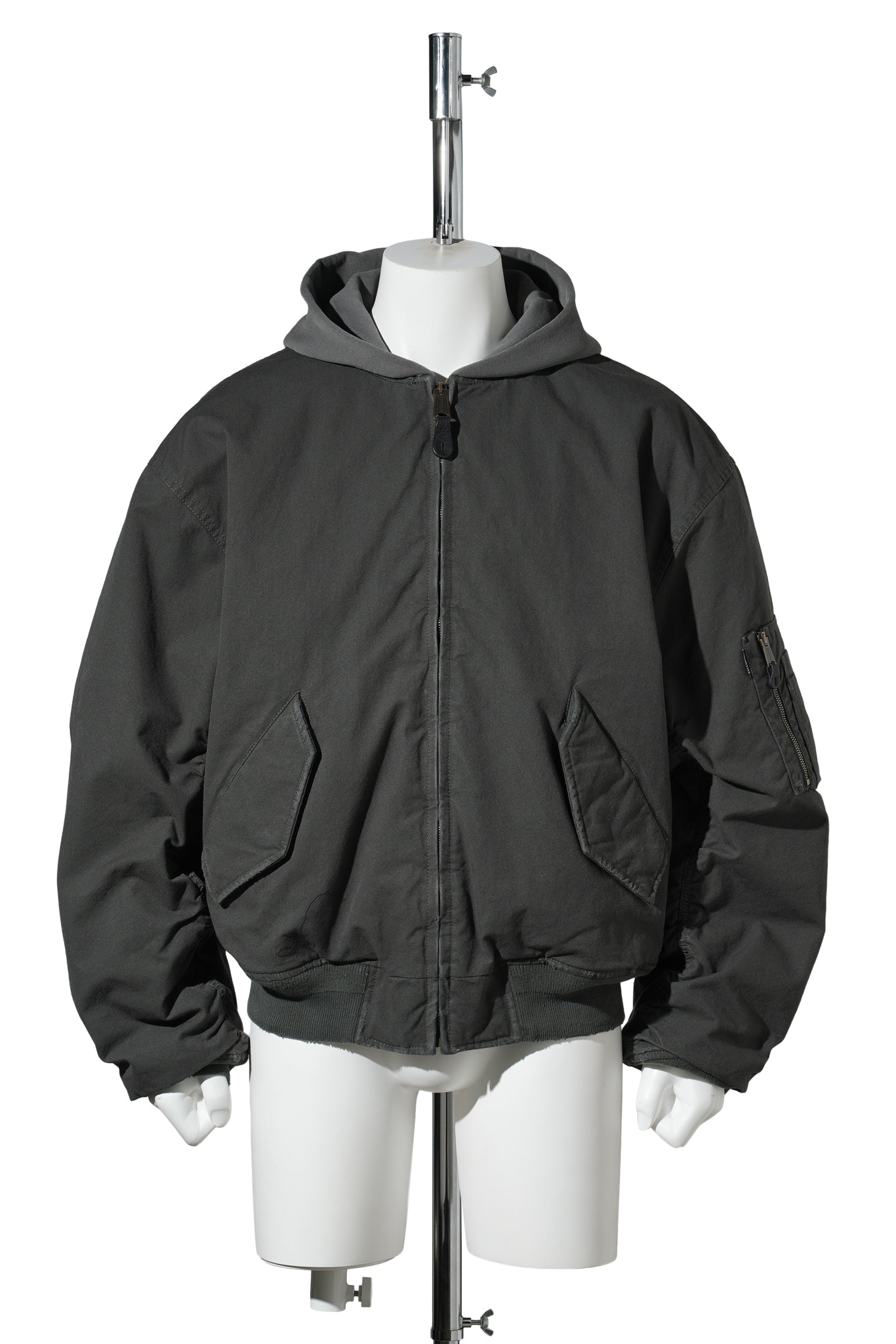 HOODED STANDARD BOMBER / 1140:ANTHRACITE