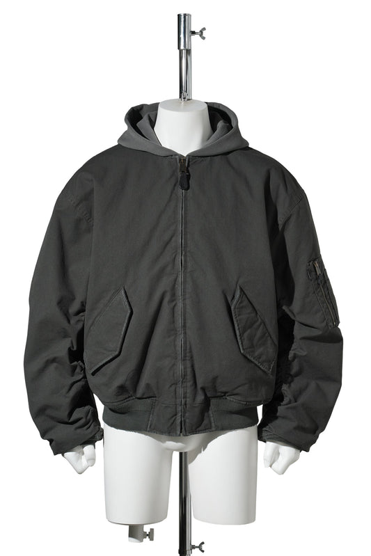 HOODED STANDARD BOMBER / 1140:ANTHRACITE