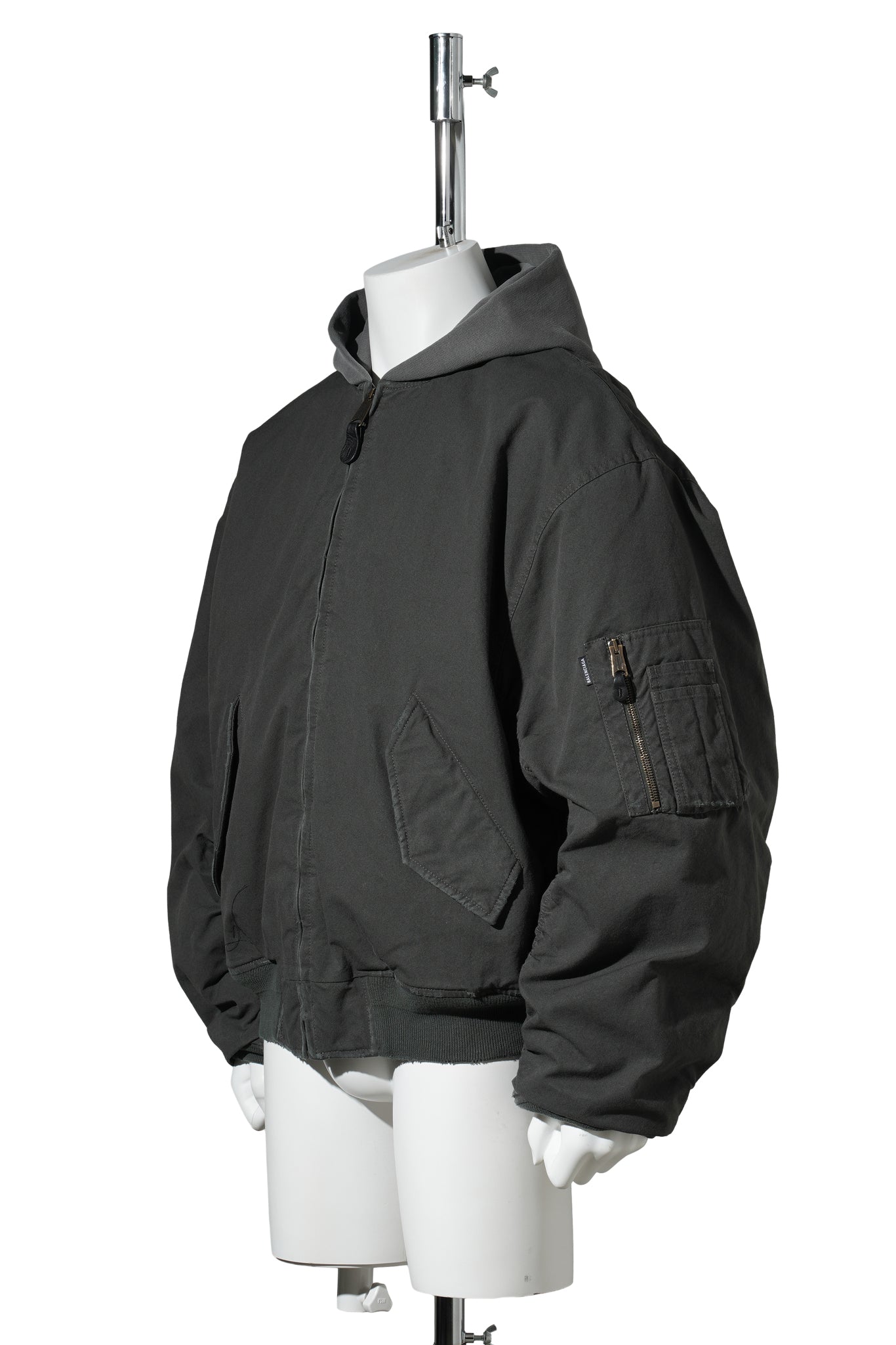 HOODED STANDARD BOMBER / 1140:ANTHRACITE
