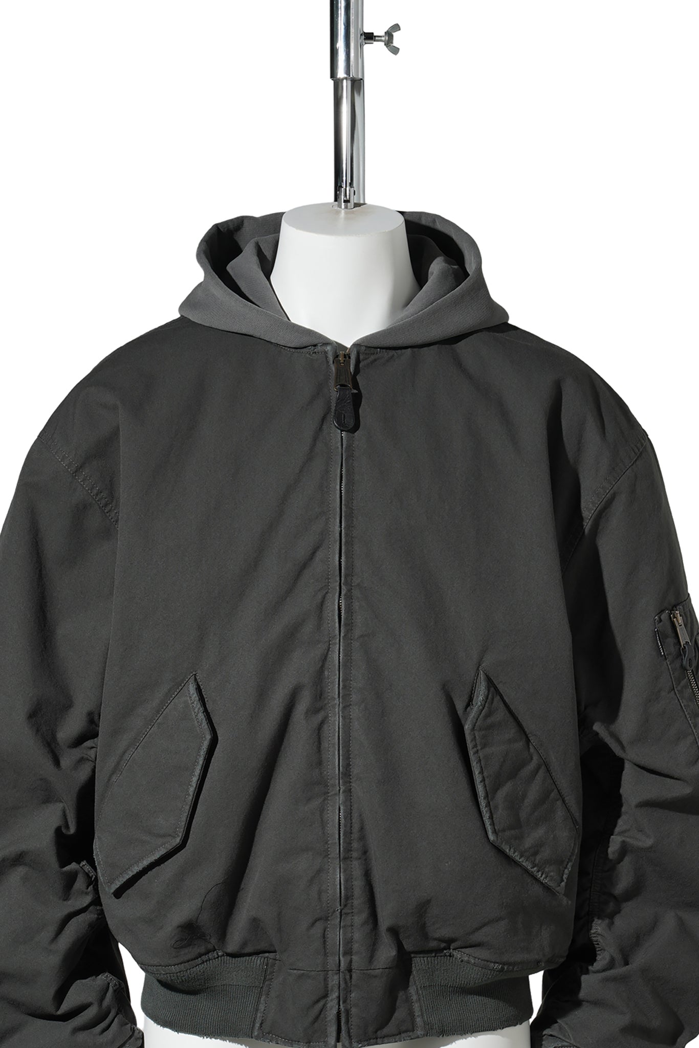 HOODED STANDARD BOMBER / 1140:ANTHRACITE