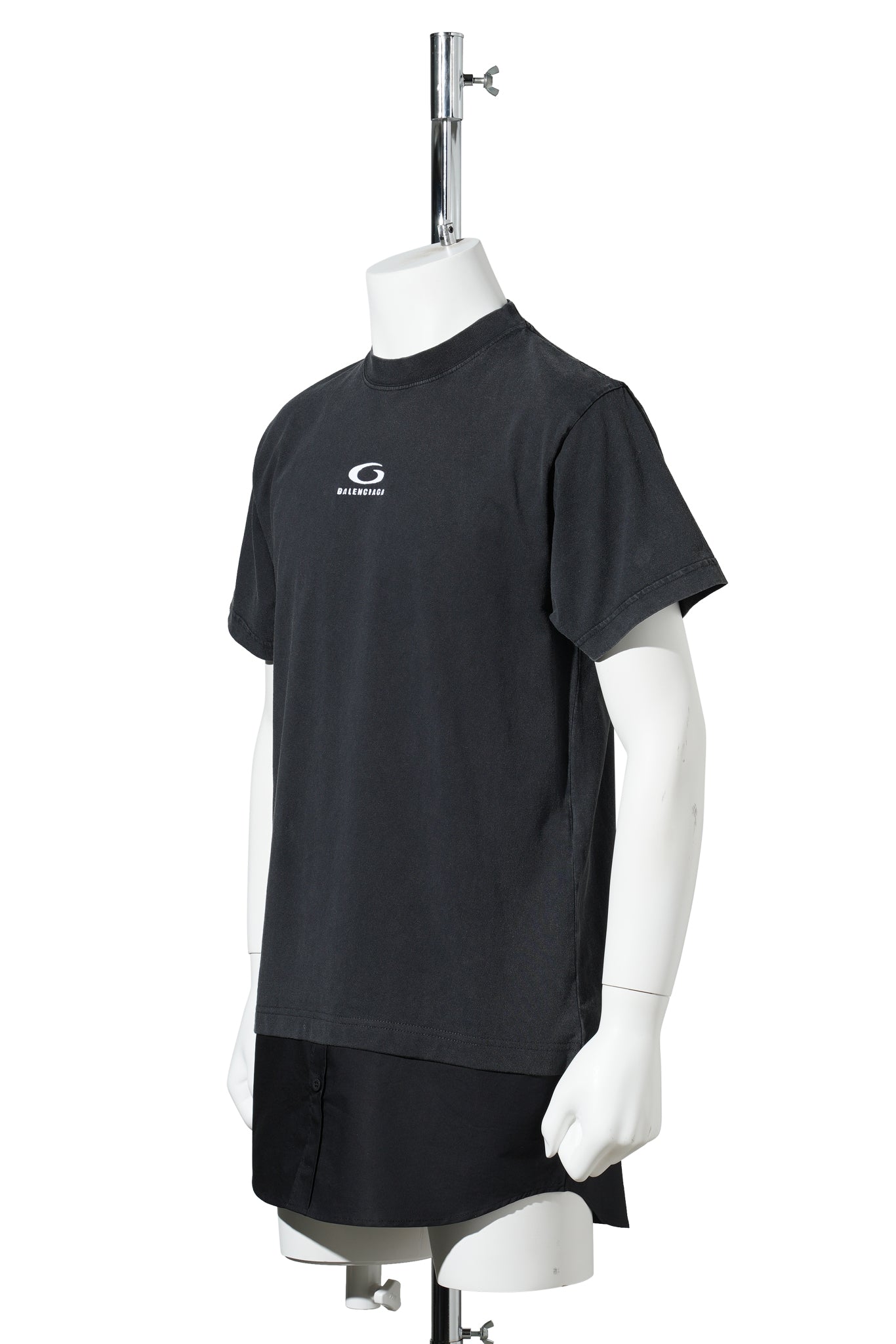 HYBRID SHIRT DRESS / 9374:FADED WASHED BLACK/W