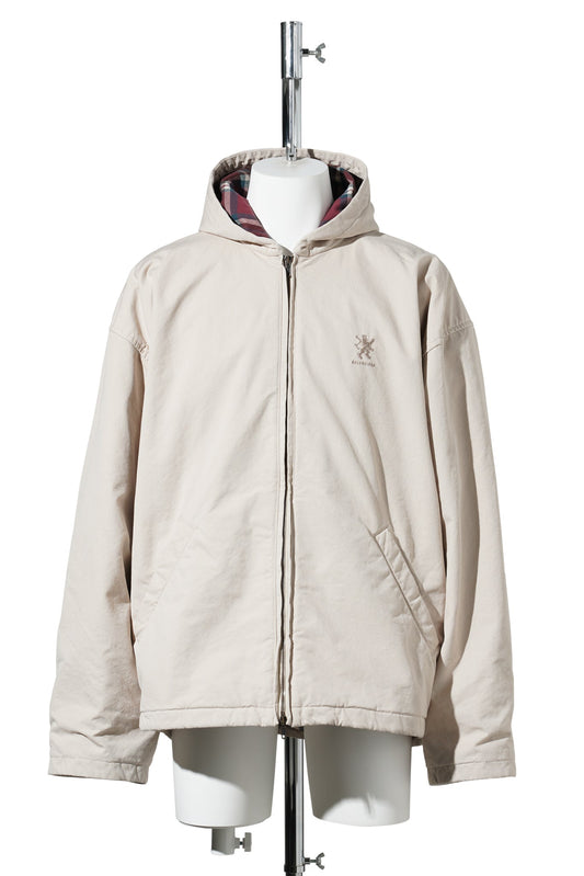 HOODED ZIP UP JACKET / 9710:LIGHT BEIGE