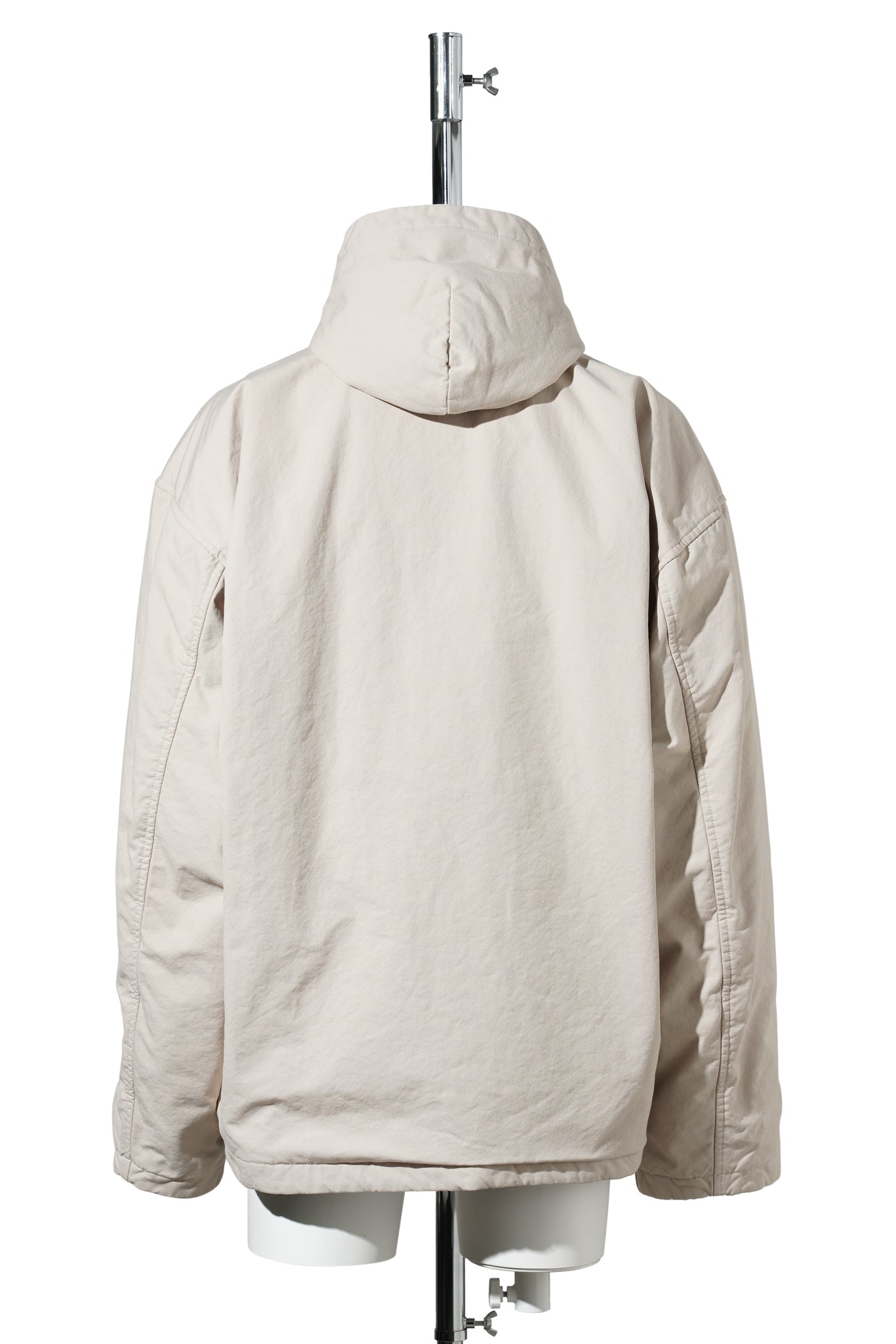 HOODED ZIP UP JACKET / 9710:LIGHT BEIGE