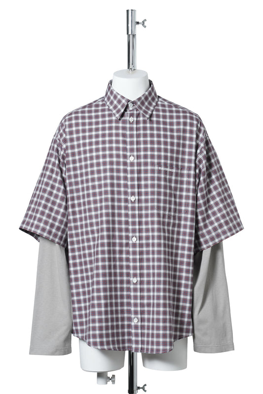 WRONG SLEEVE SHIRT / 6011:RED/NAVY