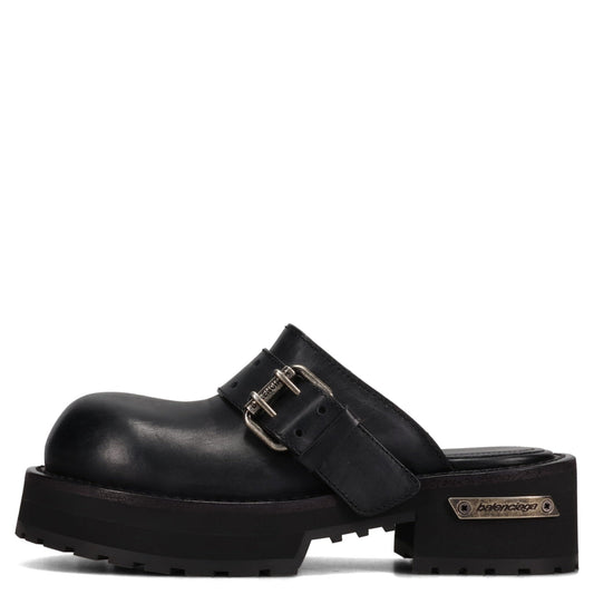 W VENOM MULE LEATH WO/MET ACC / 1081:BLACK/AG SILVER