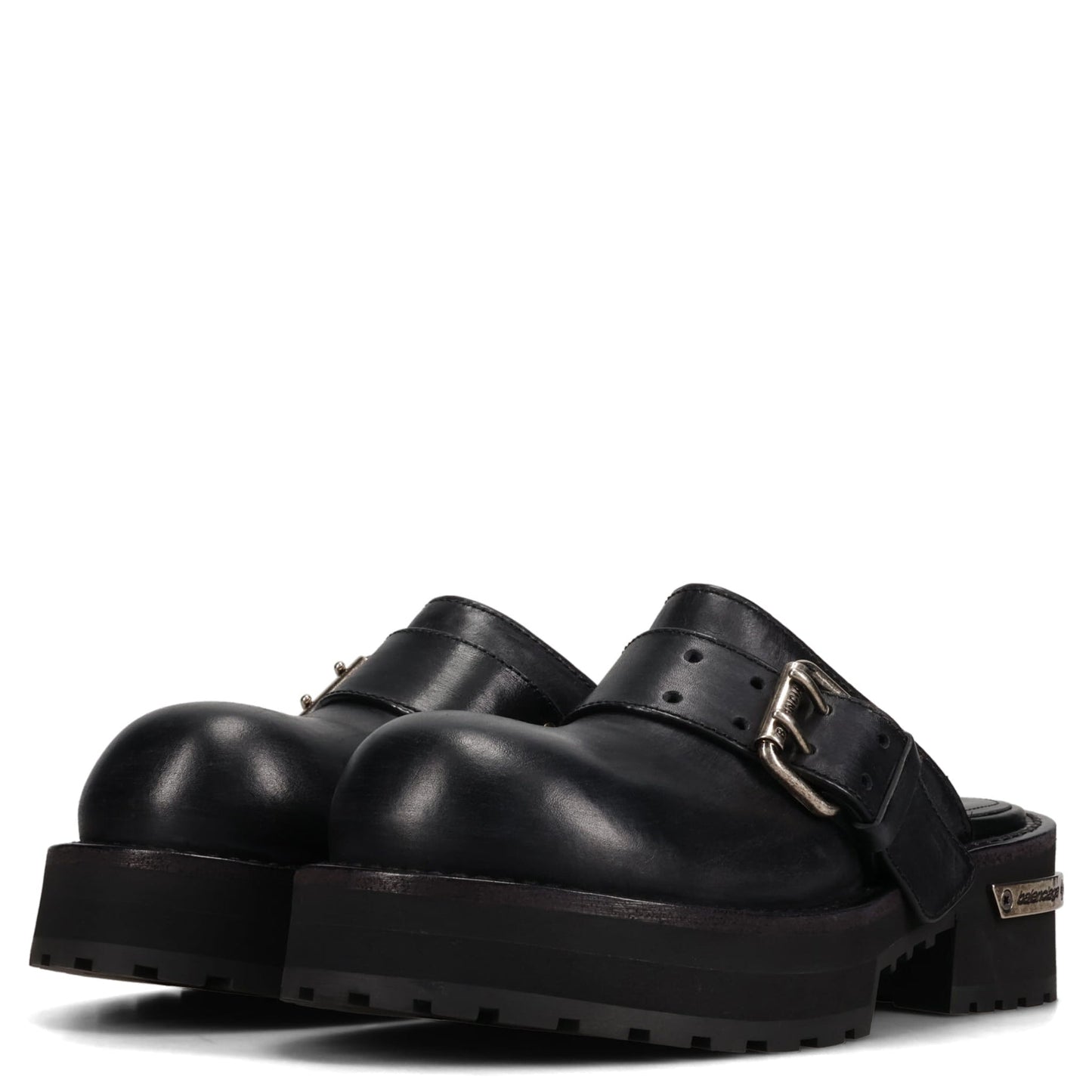 W VENOM MULE LEATH WO/MET ACC / 1081:BLACK/AG SILVER