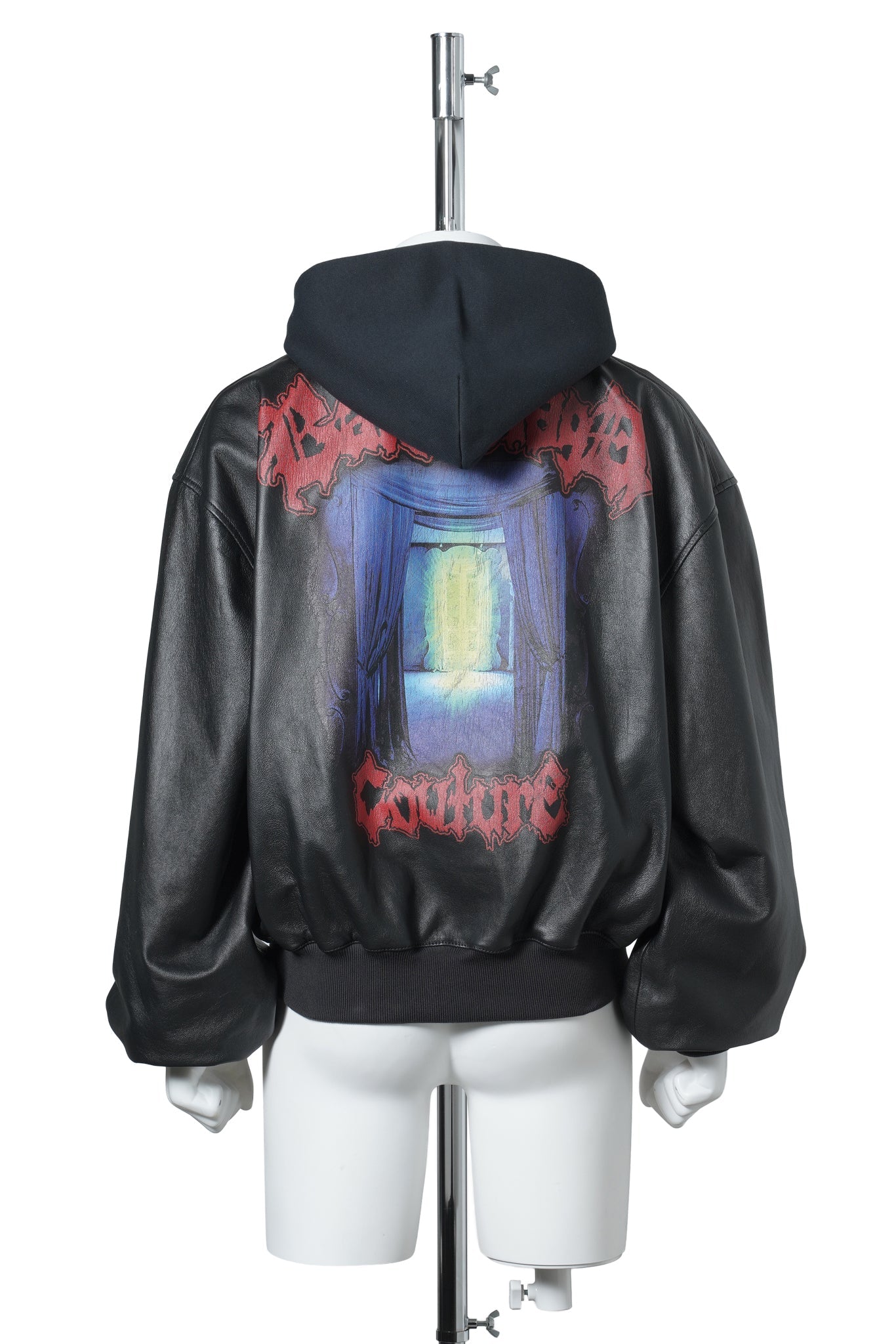 PRINTED HOODED JACKET / 1000:BLACK