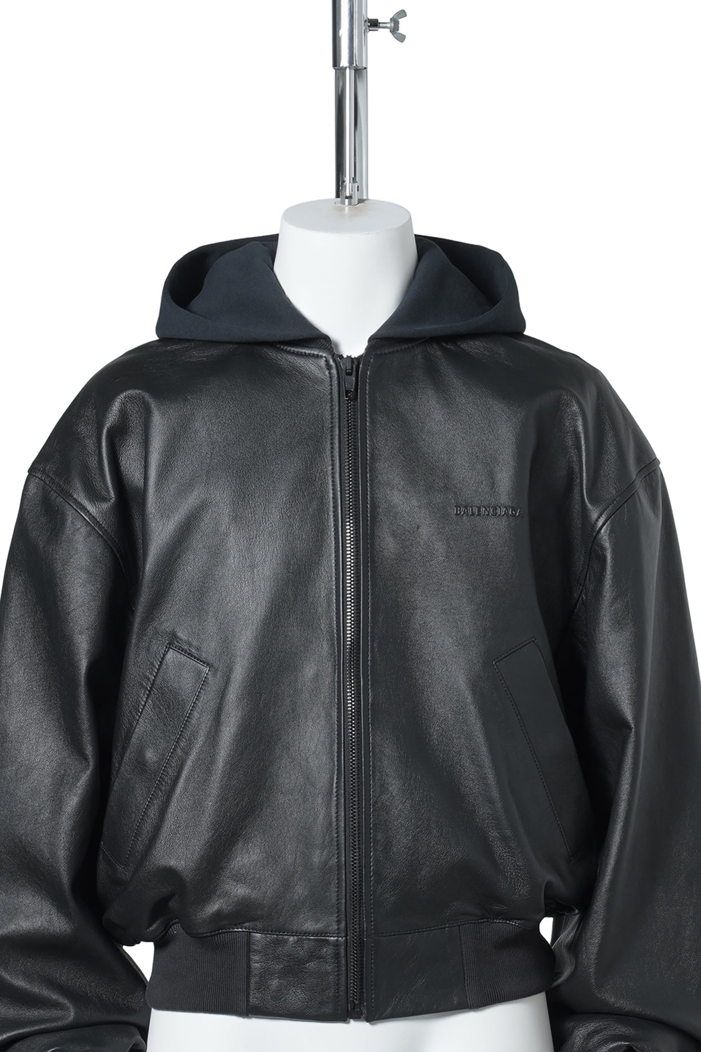 PRINTED HOODED JACKET / 1000:BLACK