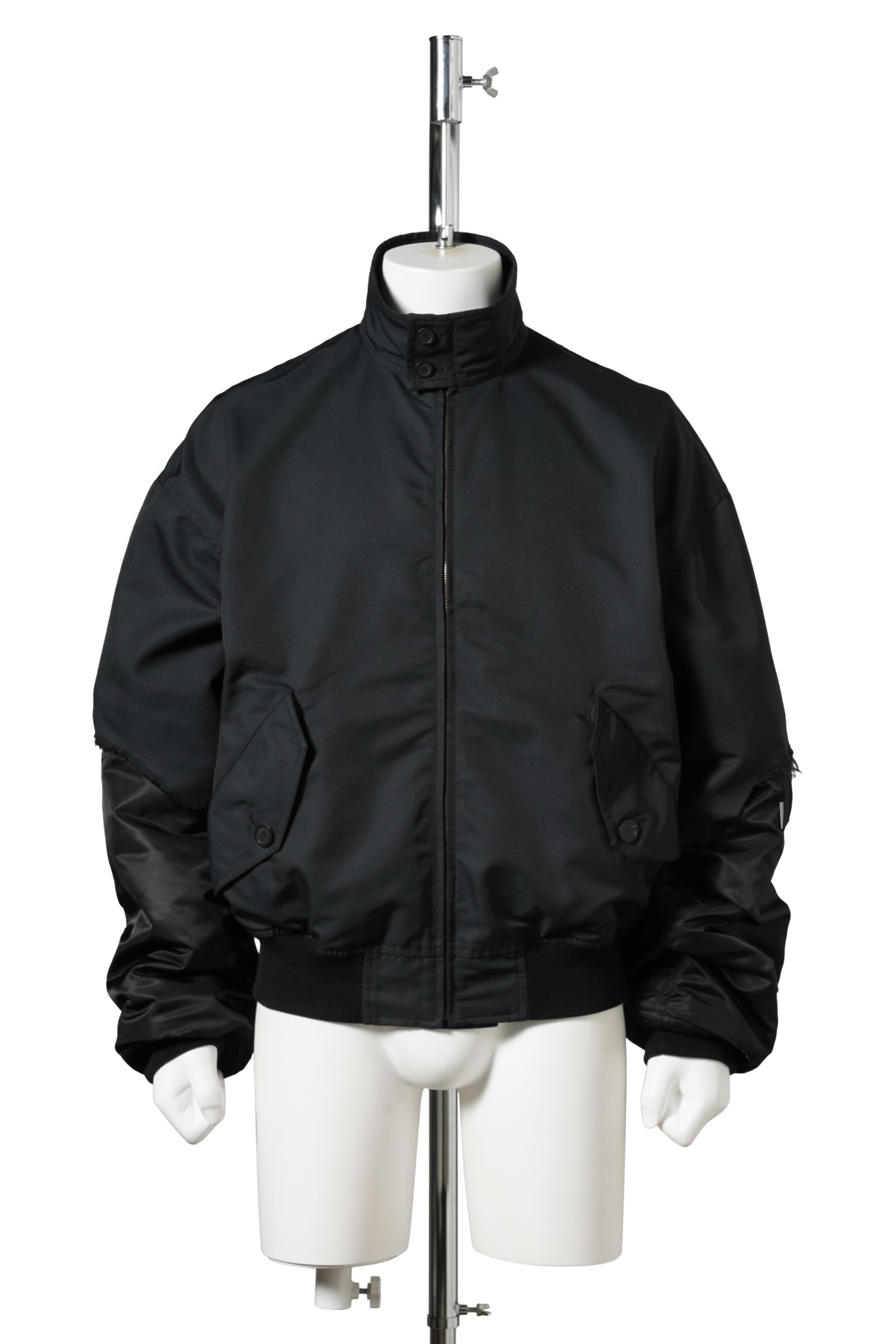 HYBRID HARRINGTON JACKET / 1000:BLACK