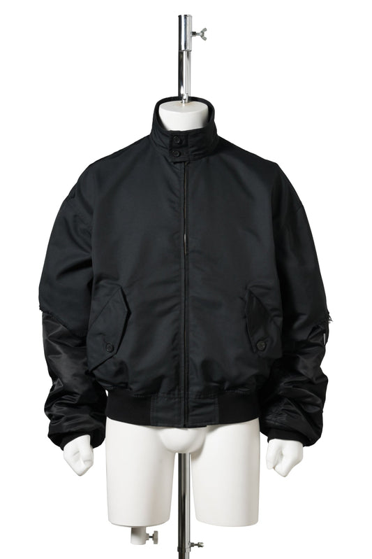 HYBRID HARRINGTON JACKET / 1000:BLACK