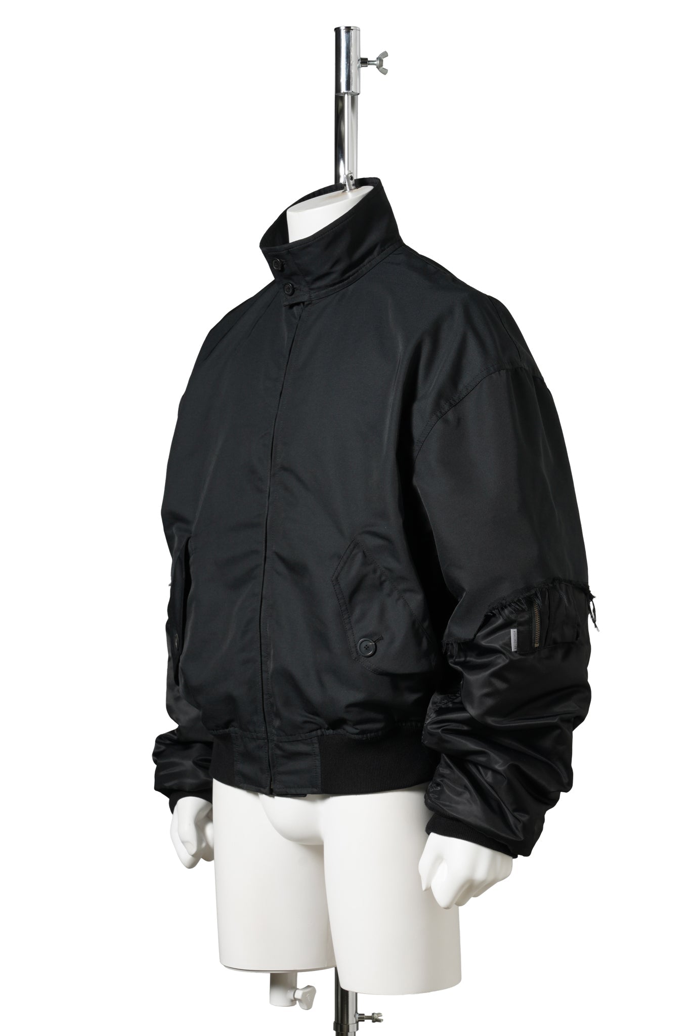 HYBRID HARRINGTON JACKET / 1000:BLACK