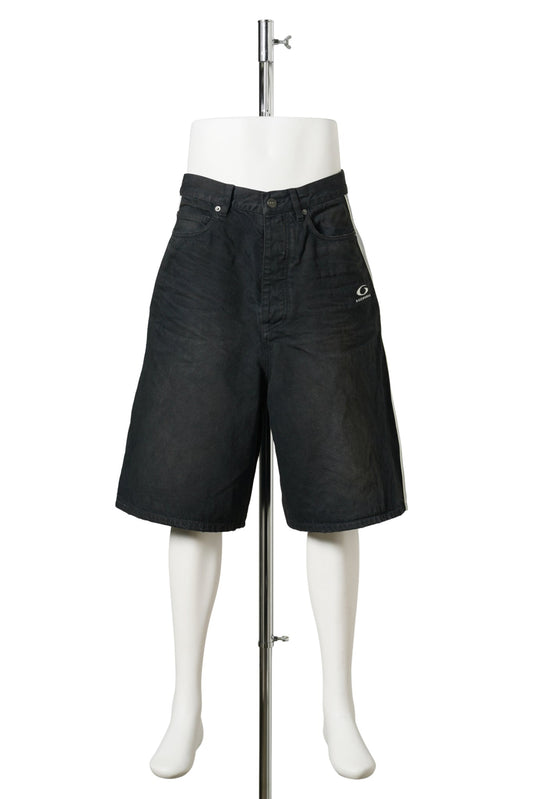 SHORTS WITH PIPING DETAILS / 2279:DARK BROWN/BLACK