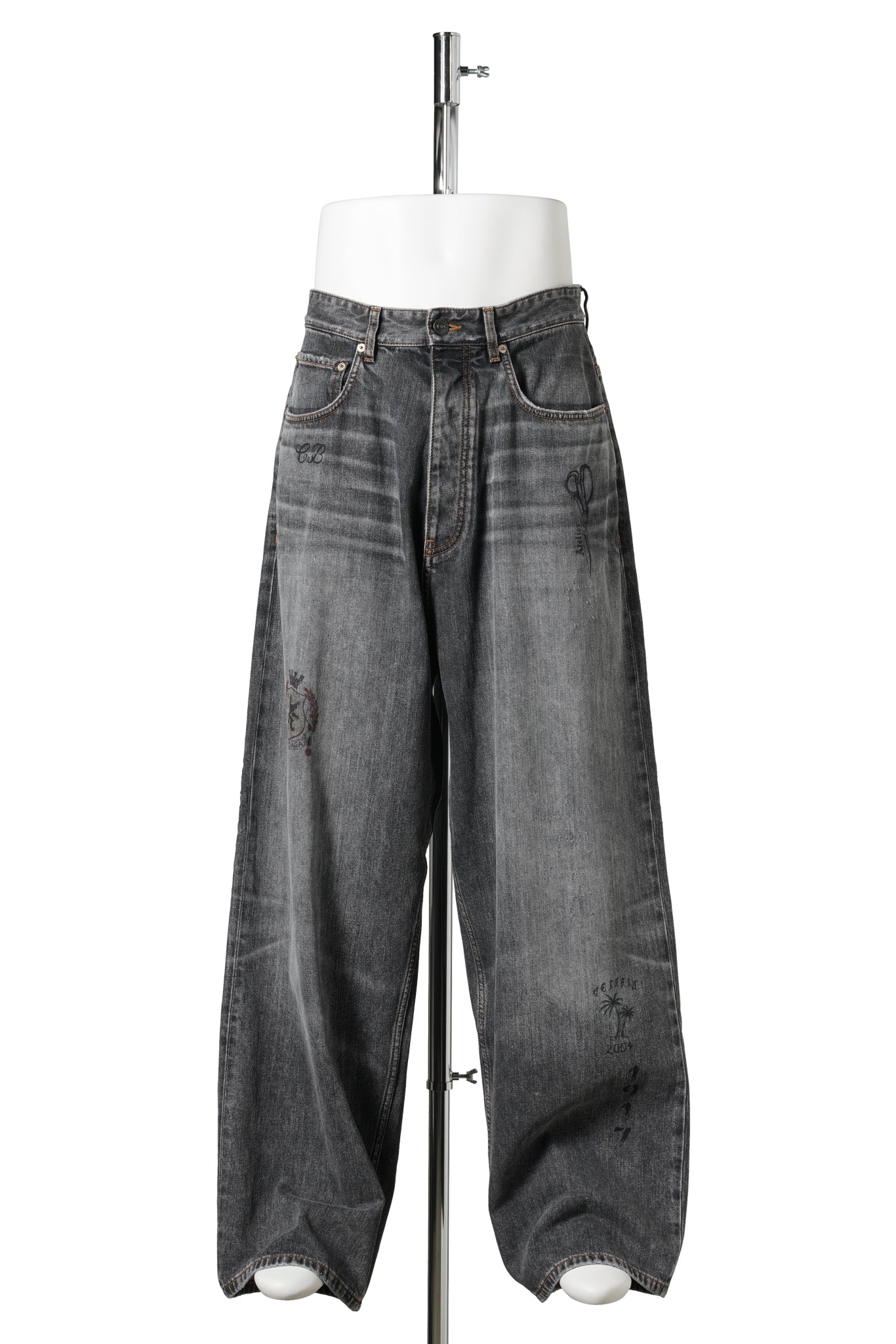 TATTOO BAGGY PANTS / 1441:DARK GREY