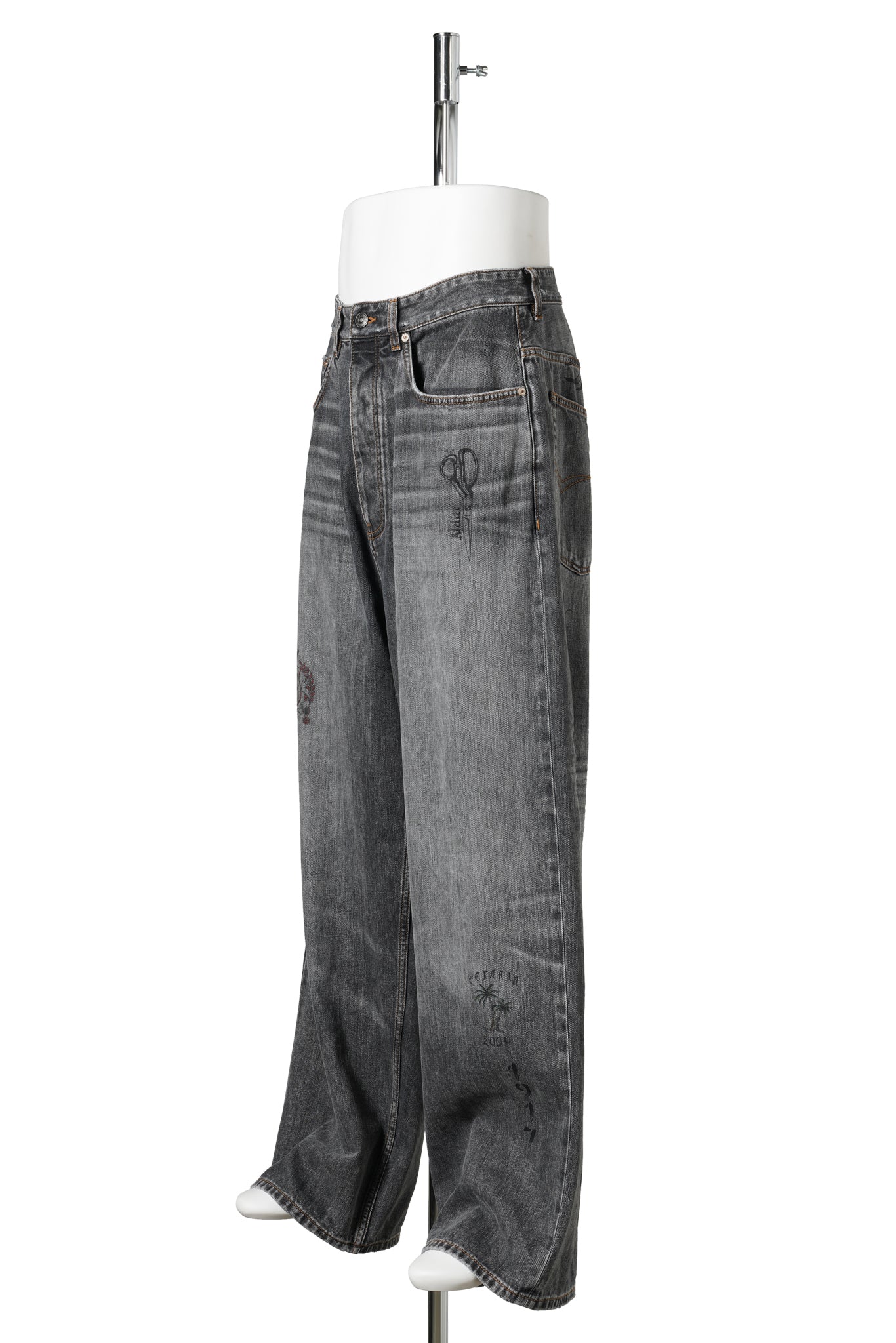TATTOO BAGGY PANTS / 1441:DARK GREY