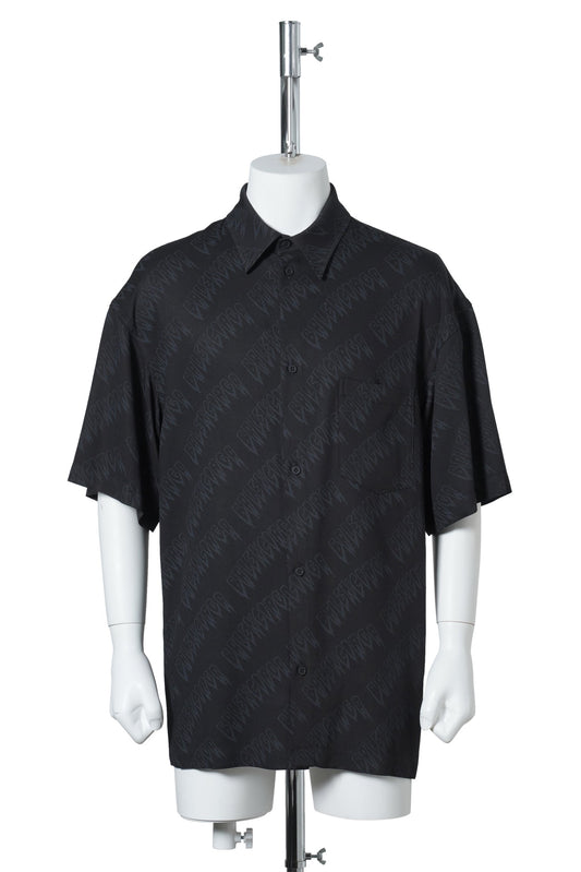 S/S LARGE FIT SHIRT / 1069:BLACK/BLACK