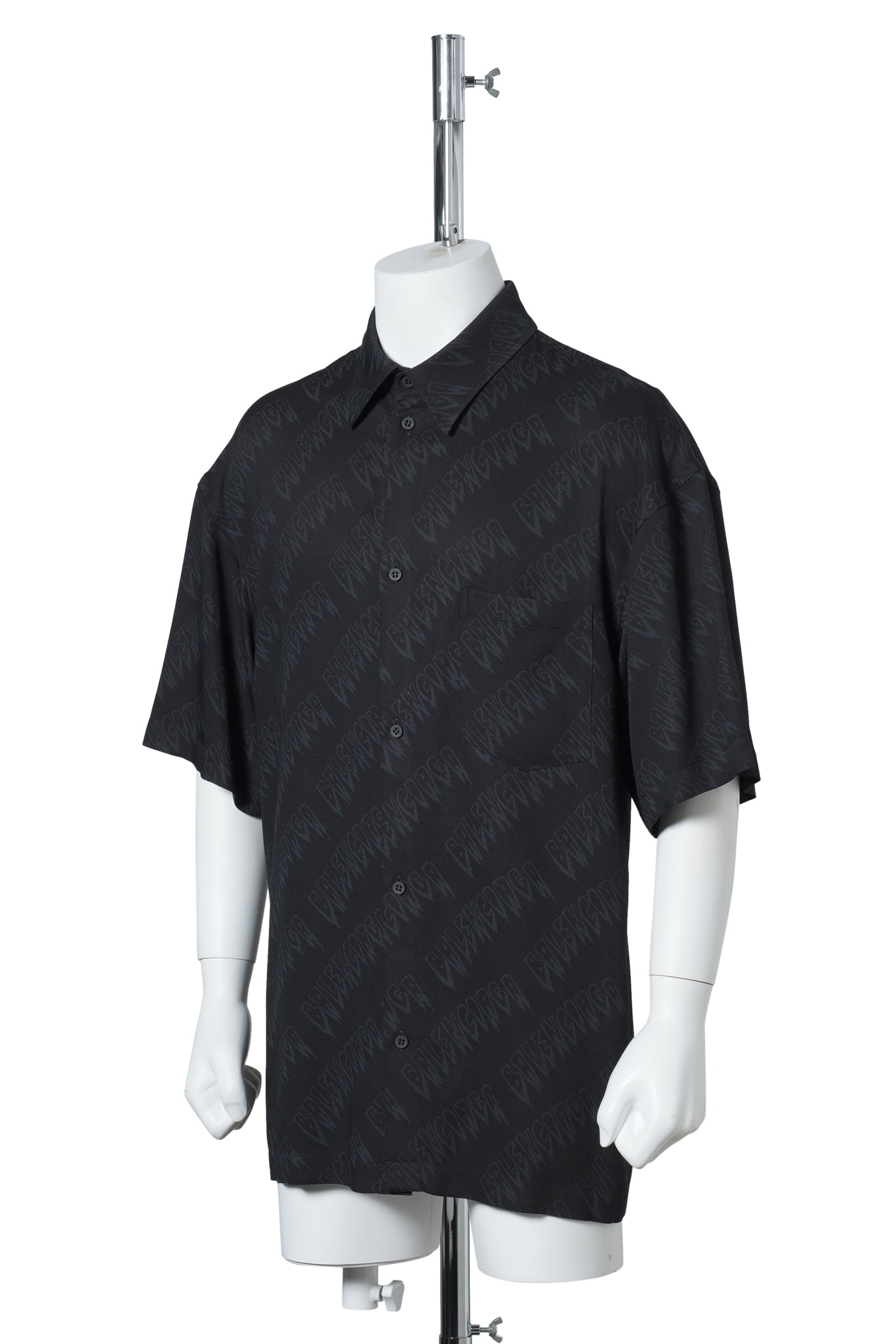 S/S LARGE FIT SHIRT / 1069:BLACK/BLACK