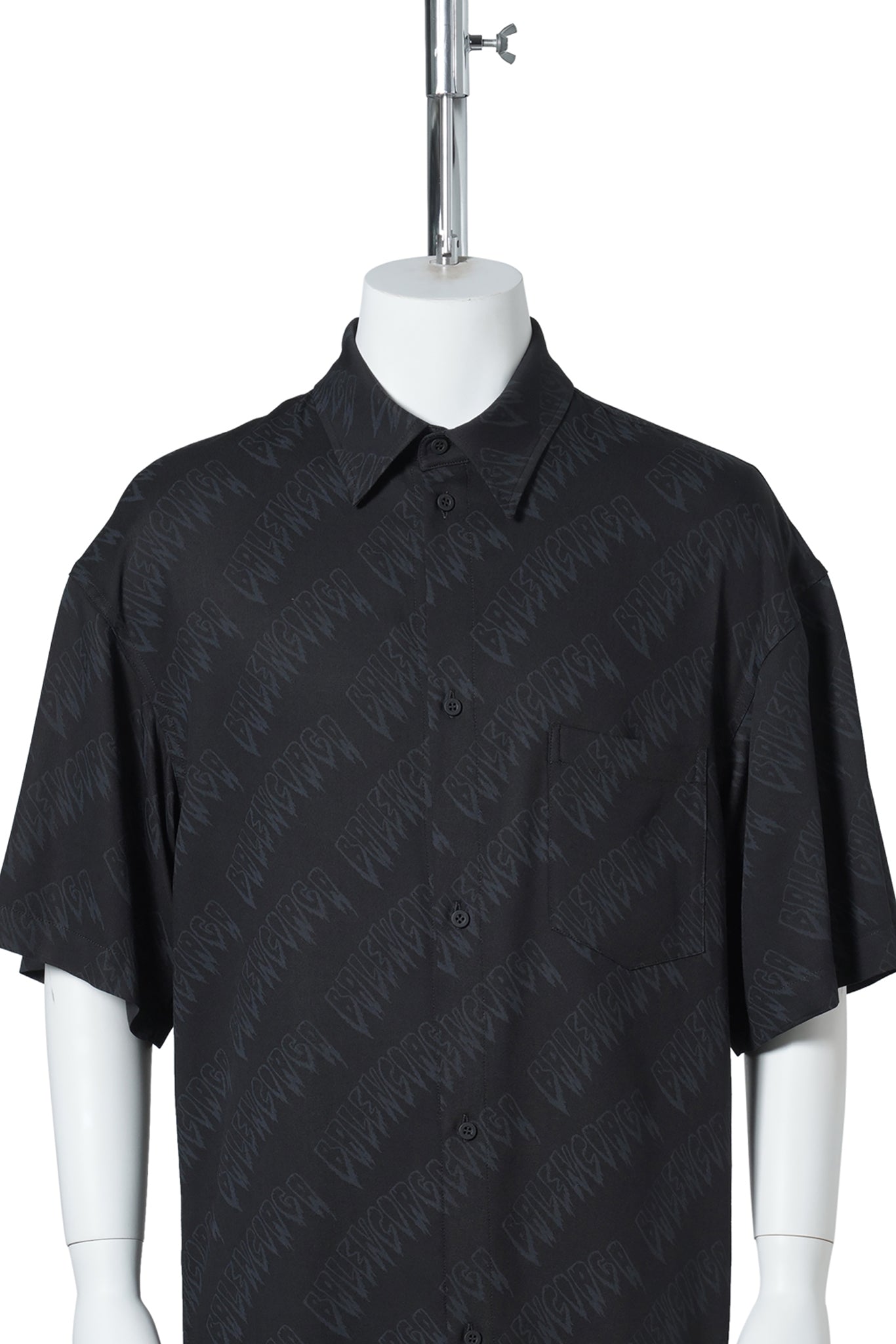 S/S LARGE FIT SHIRT / 1069:BLACK/BLACK