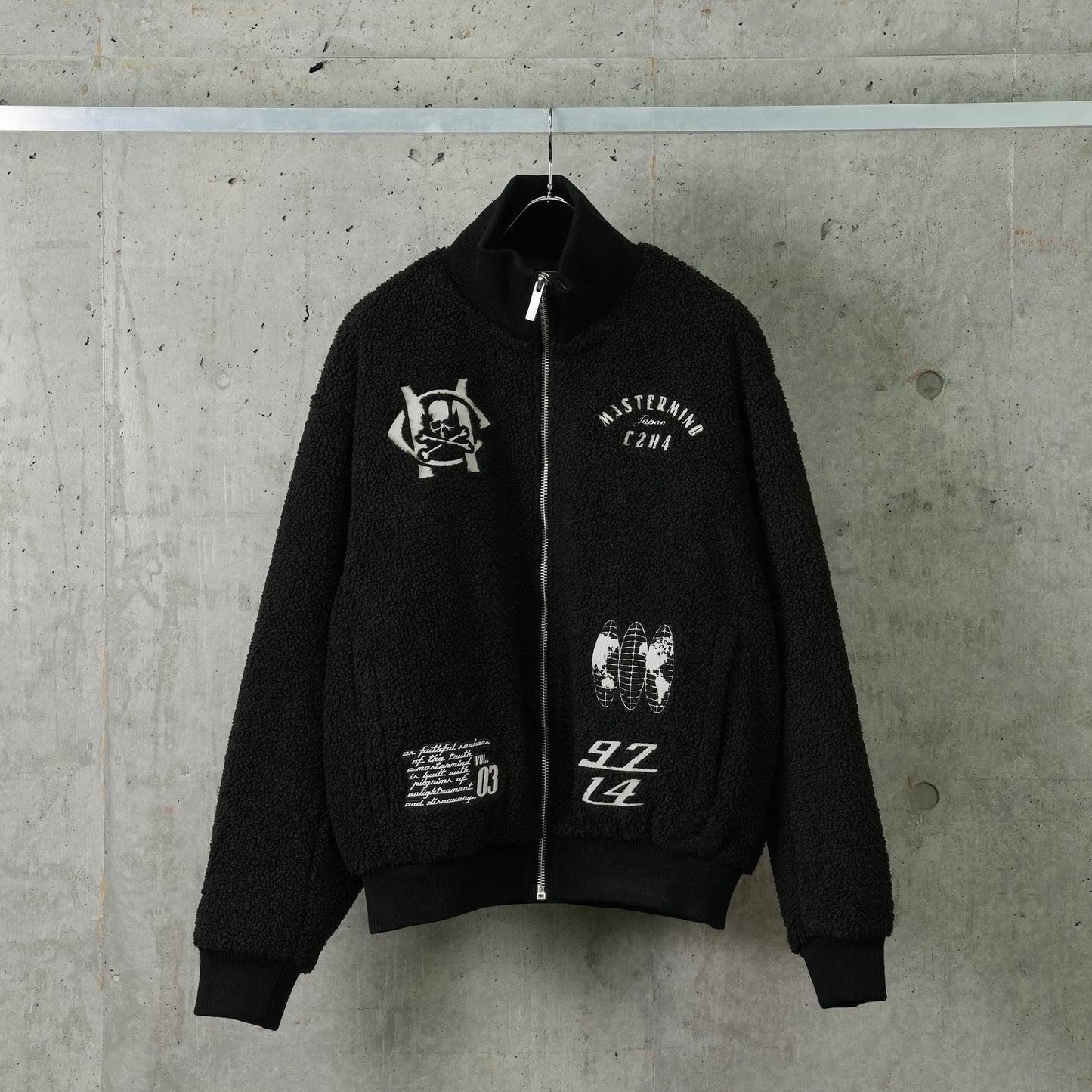 FLEECE JACKET / FUZZY BLACK