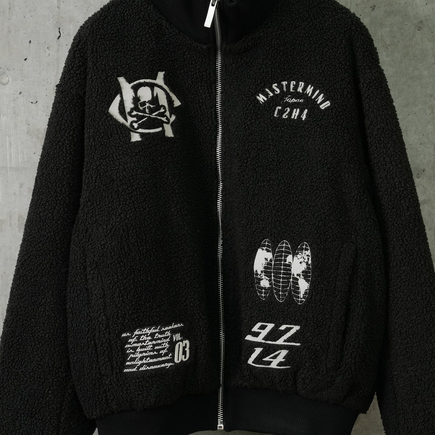 FLEECE JACKET / FUZZY BLACK