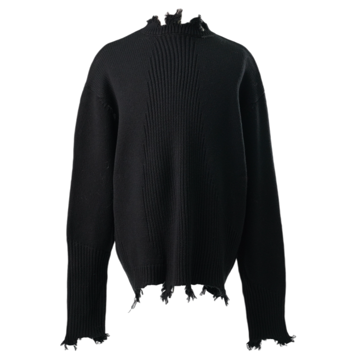 ARC SCULPTURE KNIT SWEATER / BLACK