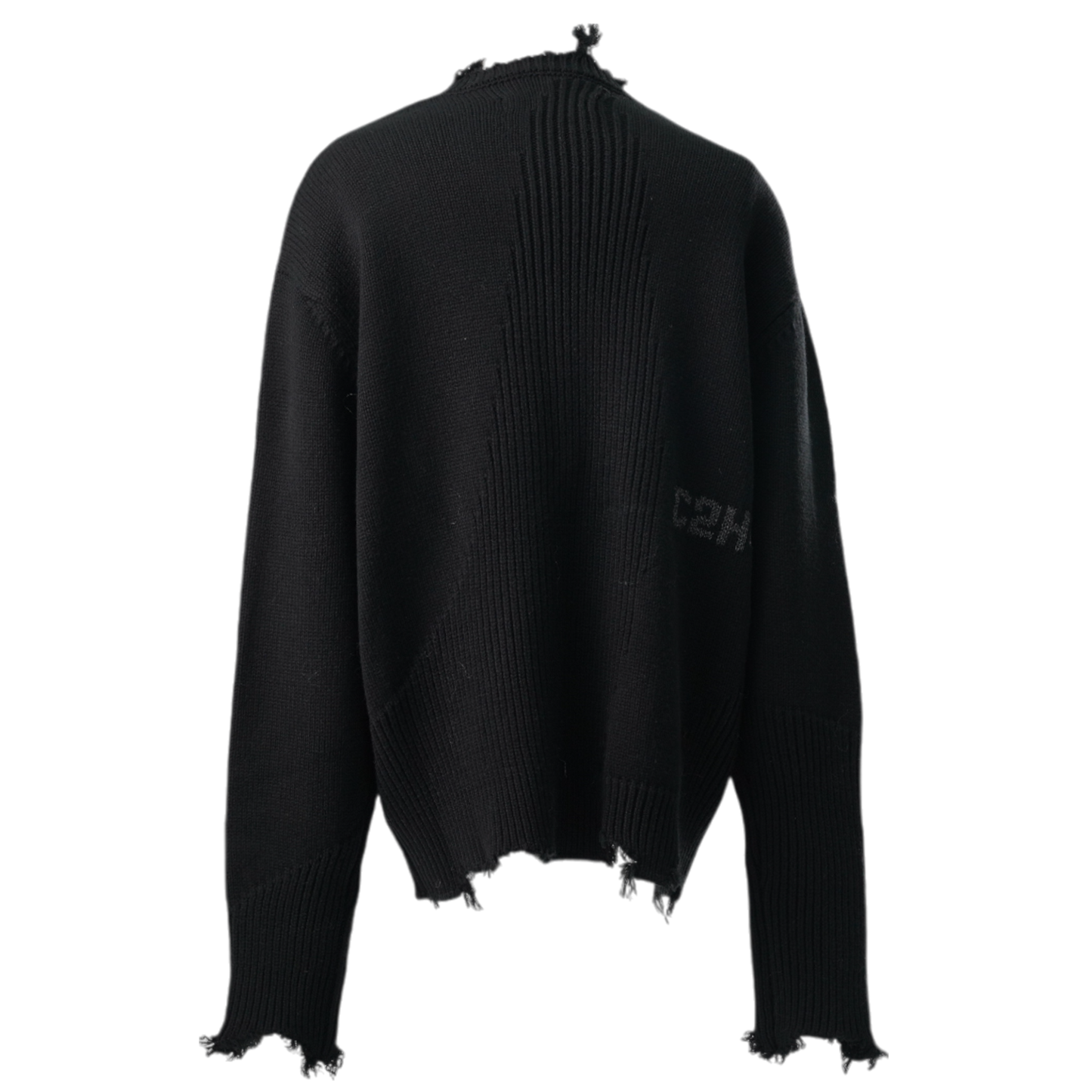 ARC SCULPTURE KNIT SWEATER / BLACK