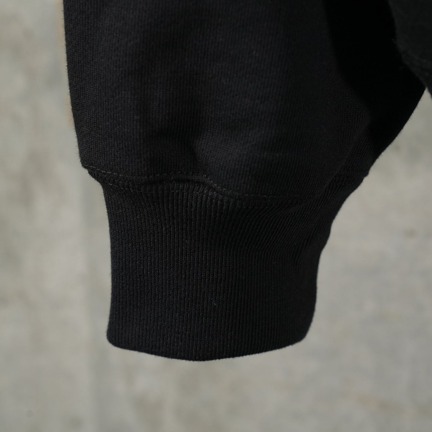 SWITCHING COTTON HOODIE / BLACK