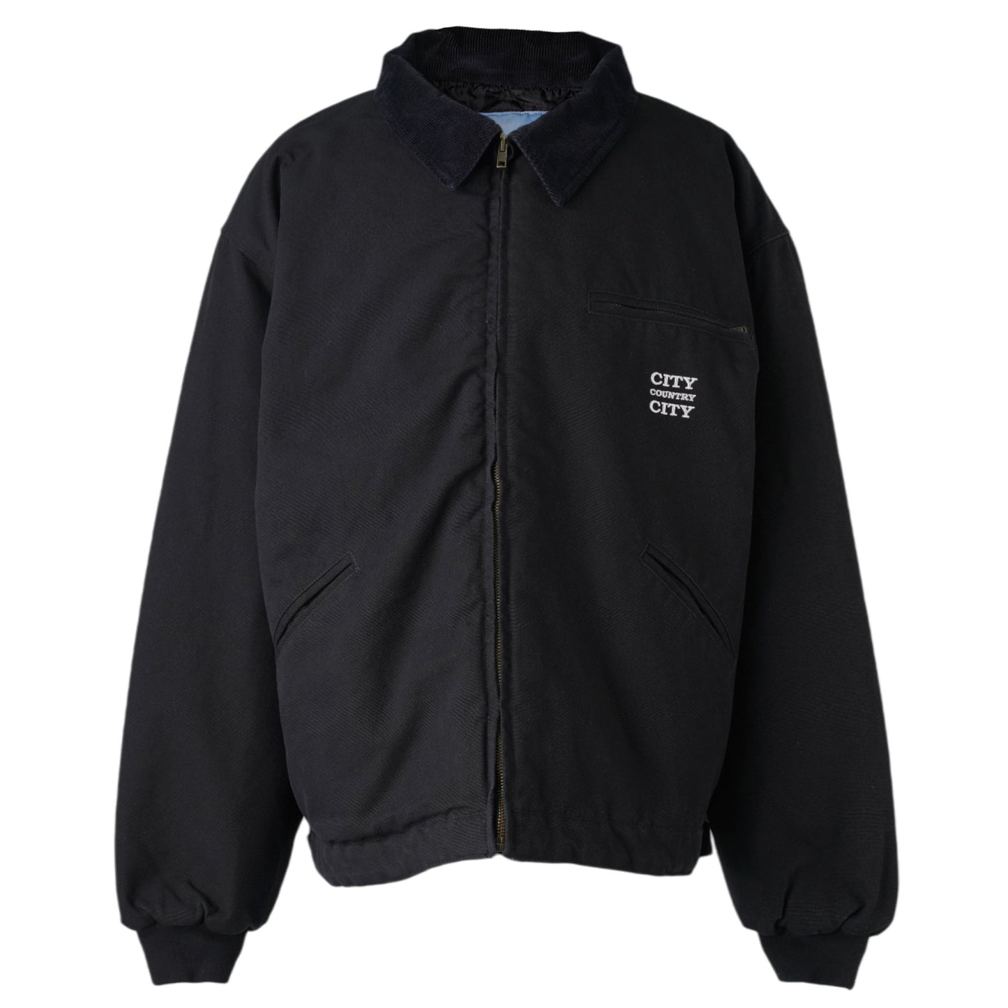 CANVAS ZIP UP JACKET / BLACK