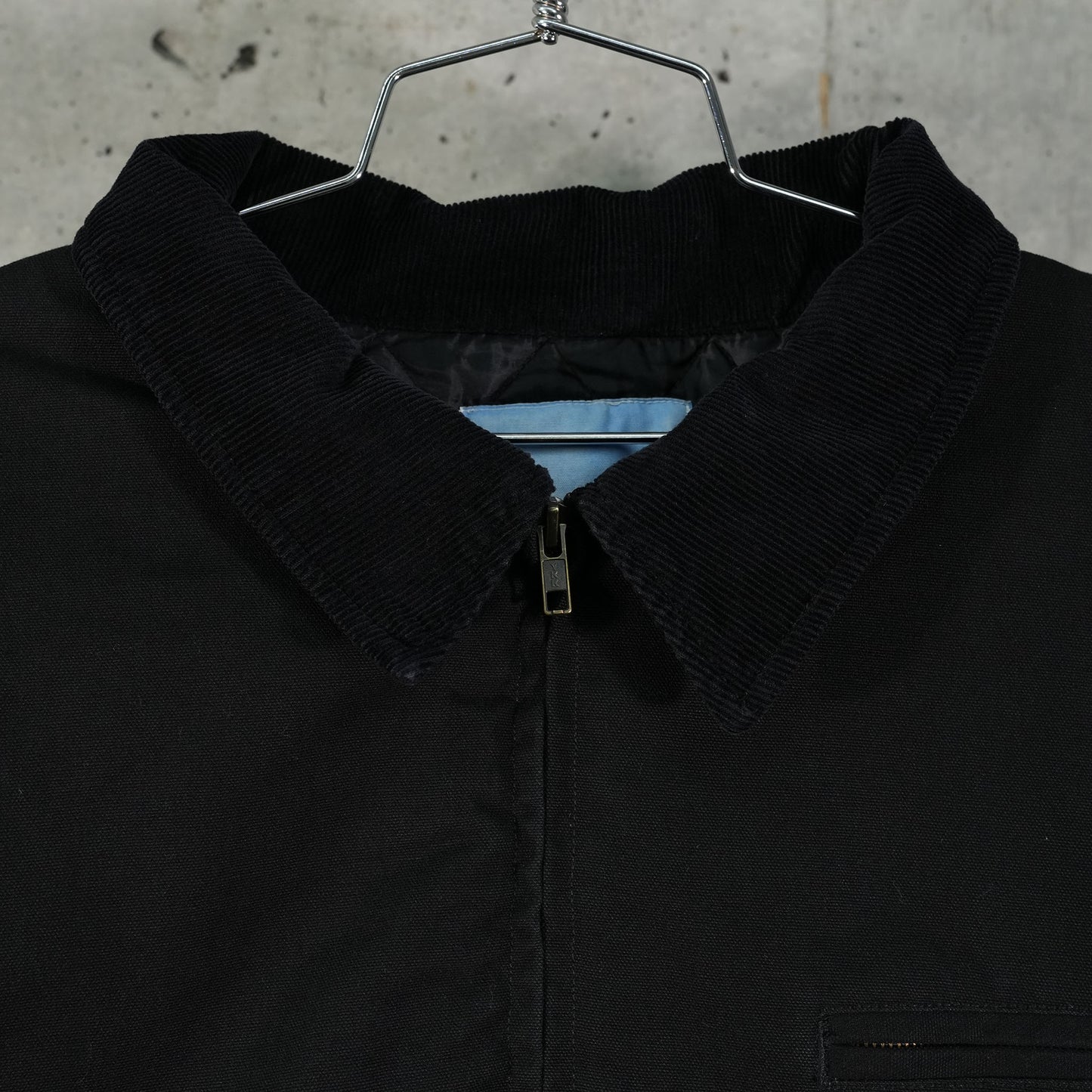 CANVAS ZIP UP JACKET / BLACK