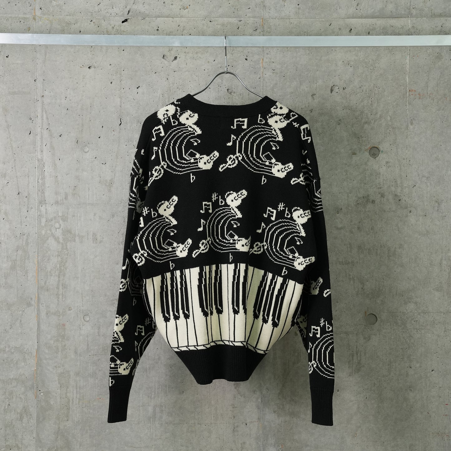 KNIT CARDIGA JAZZ / BLACK/WHITE