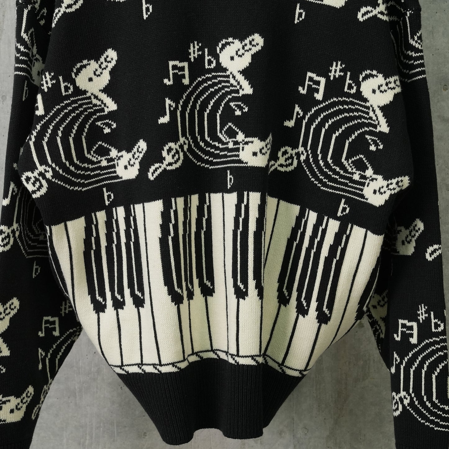 KNIT CARDIGA JAZZ / BLACK/WHITE