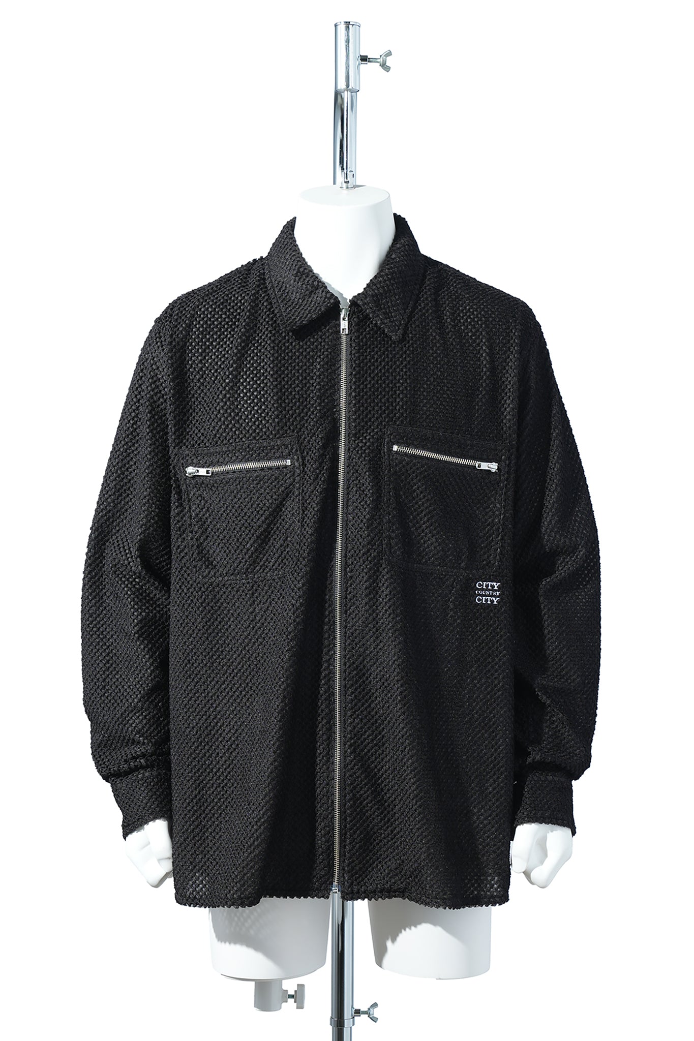 OCTA ZIP UP SHIRTS JACKET / BLACK