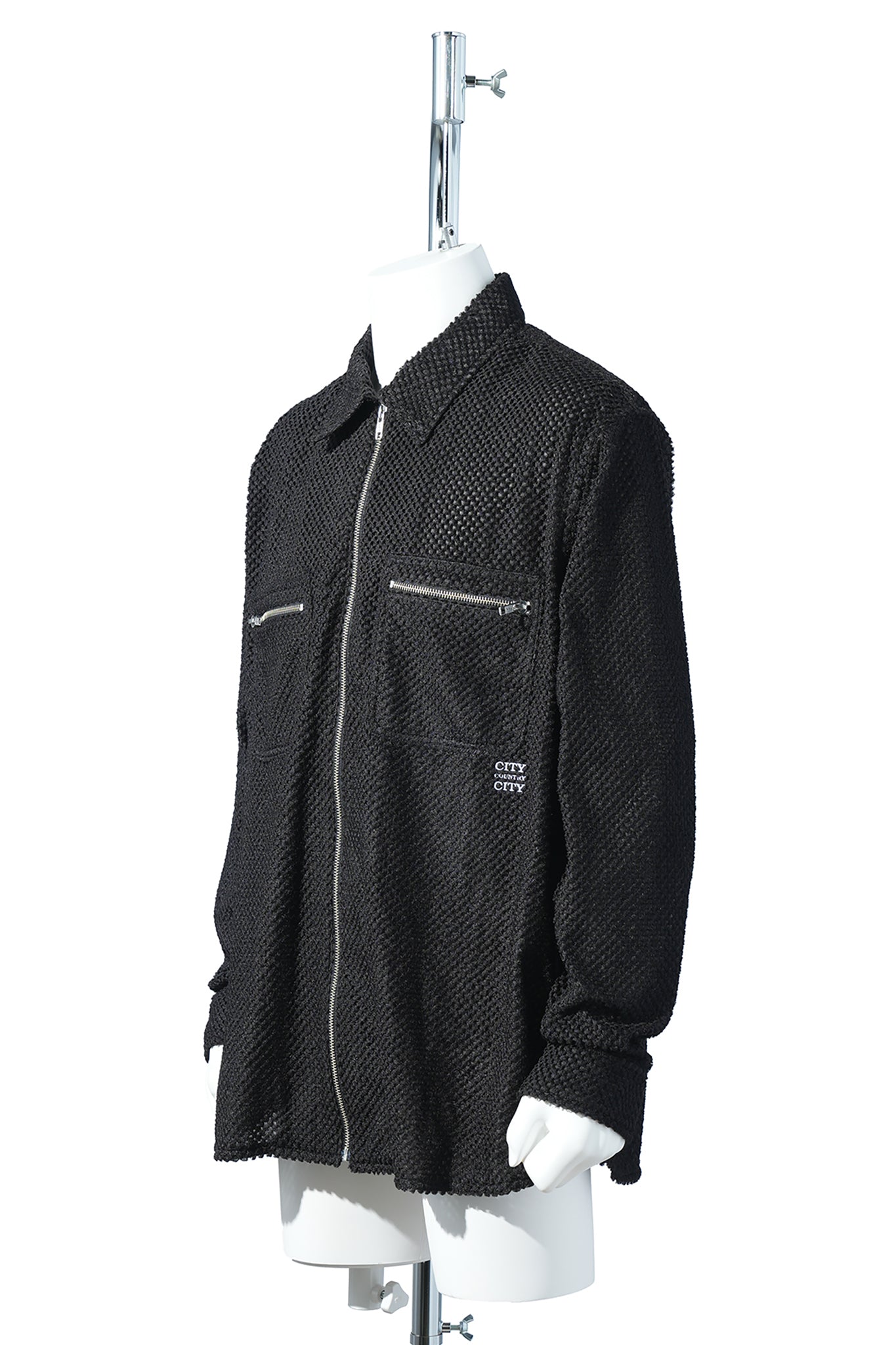 OCTA ZIP UP SHIRTS JACKET / BLACK