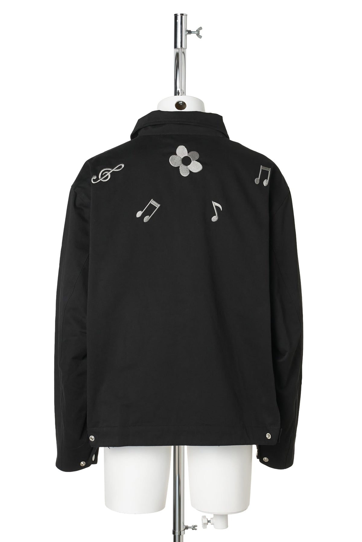 EMBROIDERY MOLSKIN BLOUSON / BLACK