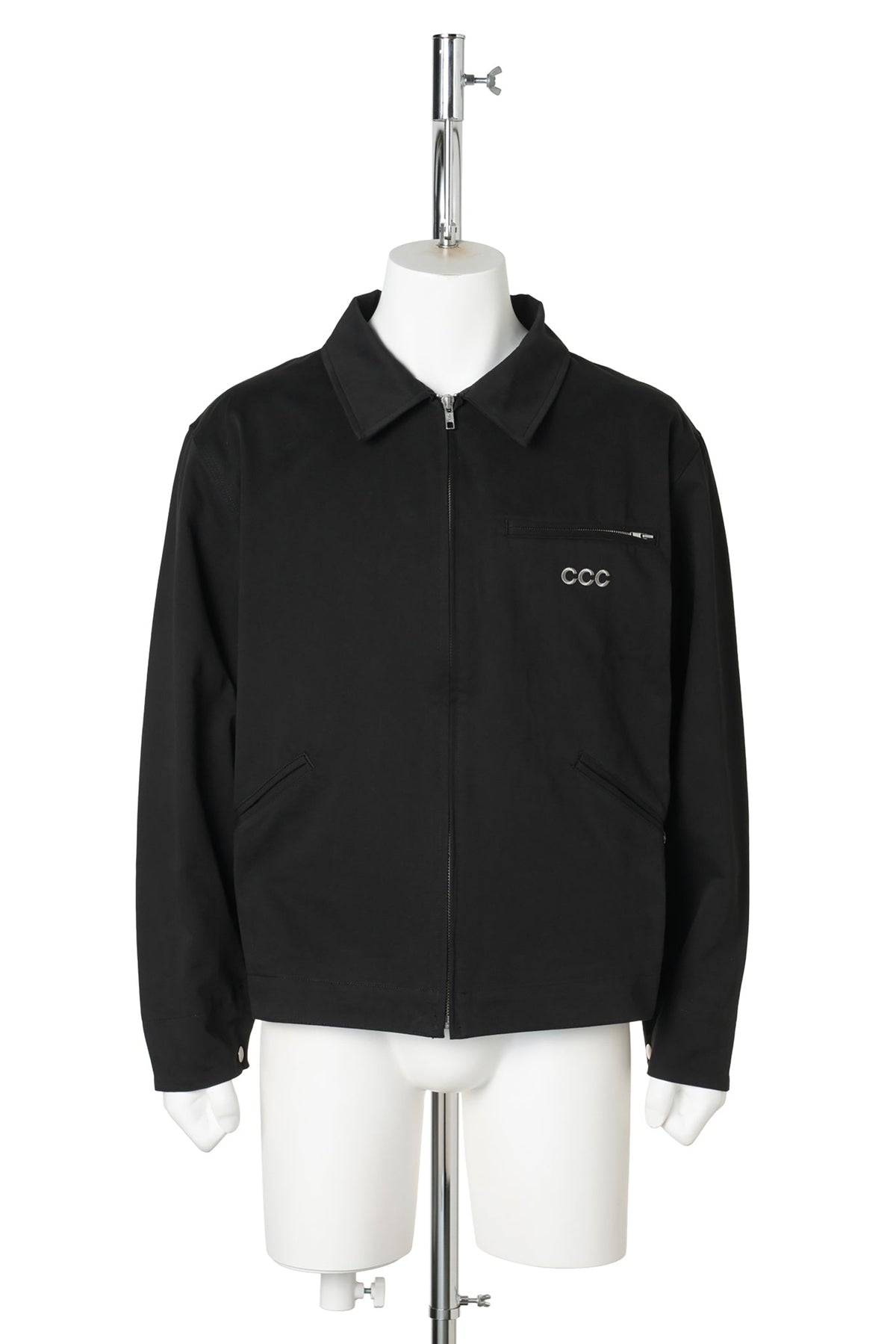 EMBROIDERY MOLSKIN BLOUSON / BLACK